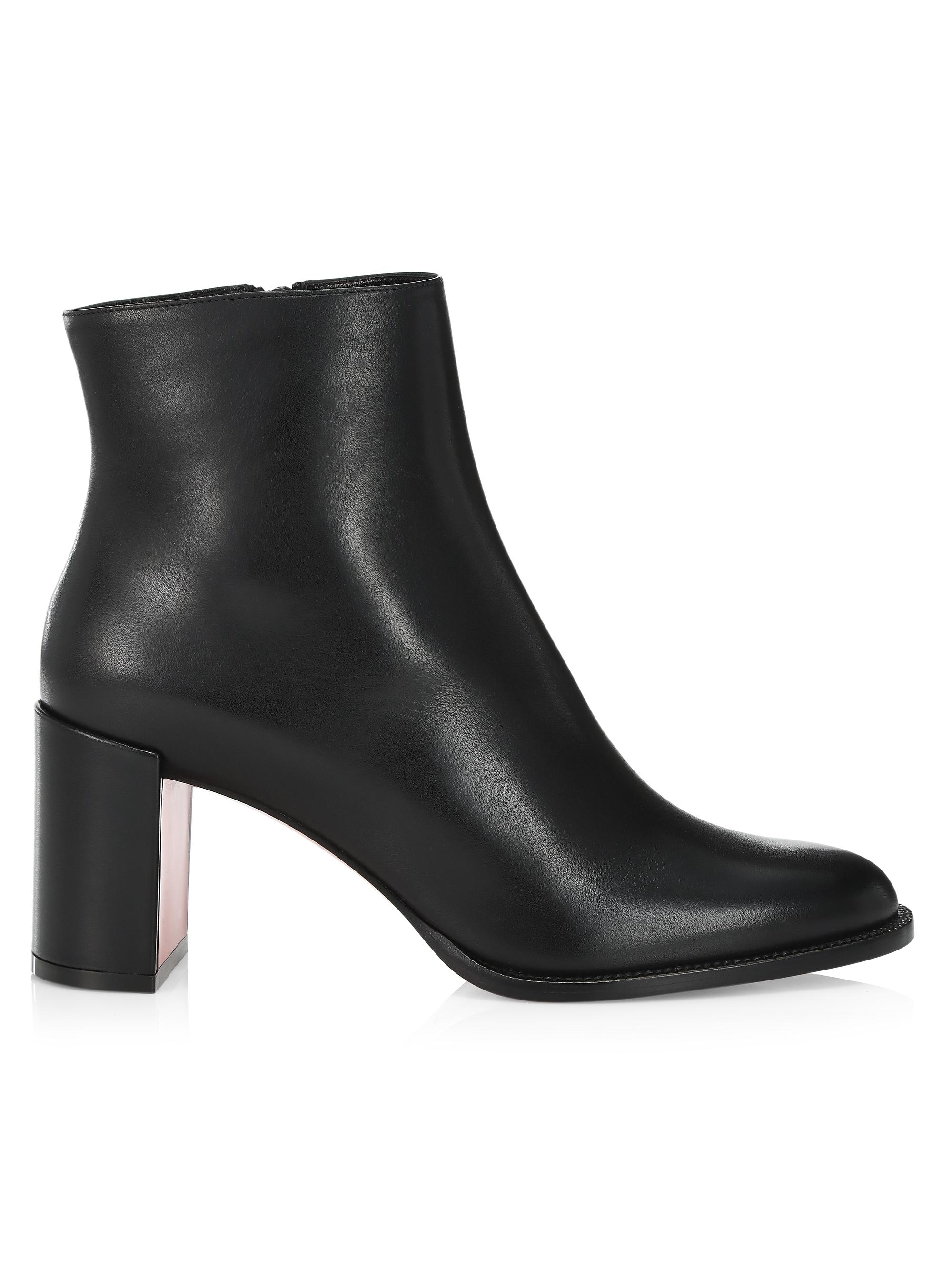 Christian Louboutin Women's Adoxa 0 Leather Ankle Boots - Black