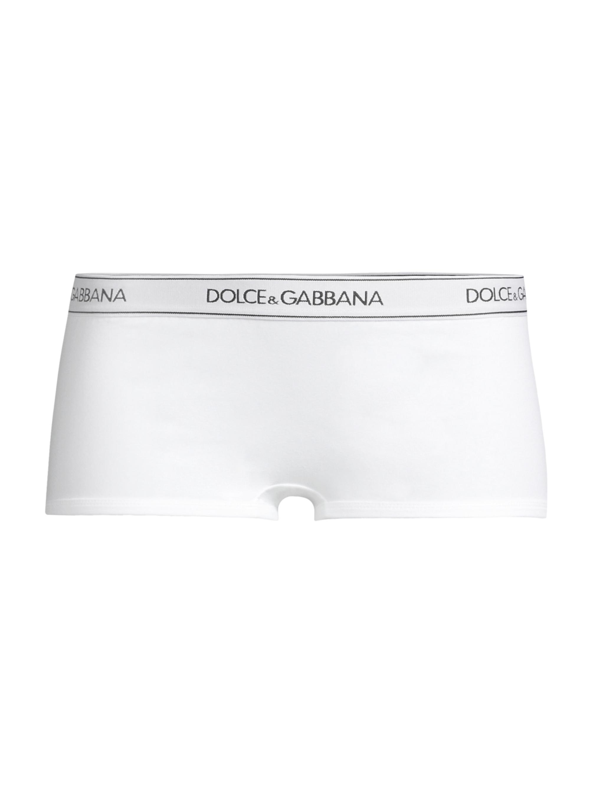 Dolce & Gabbana Women's Logo Band Boyshorts - Bianco Ottico