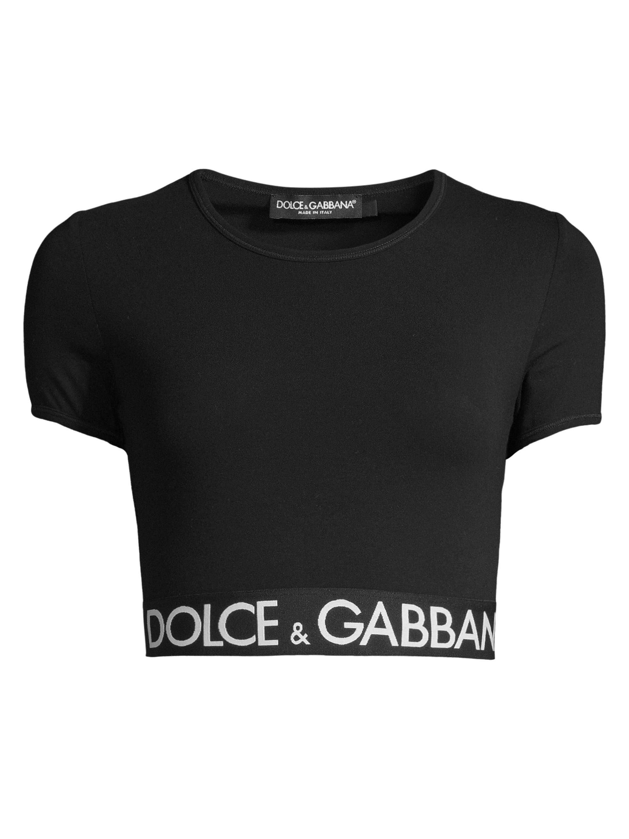 Dolce & Gabbana Women's Cropped Pullover T-Shirt - White
