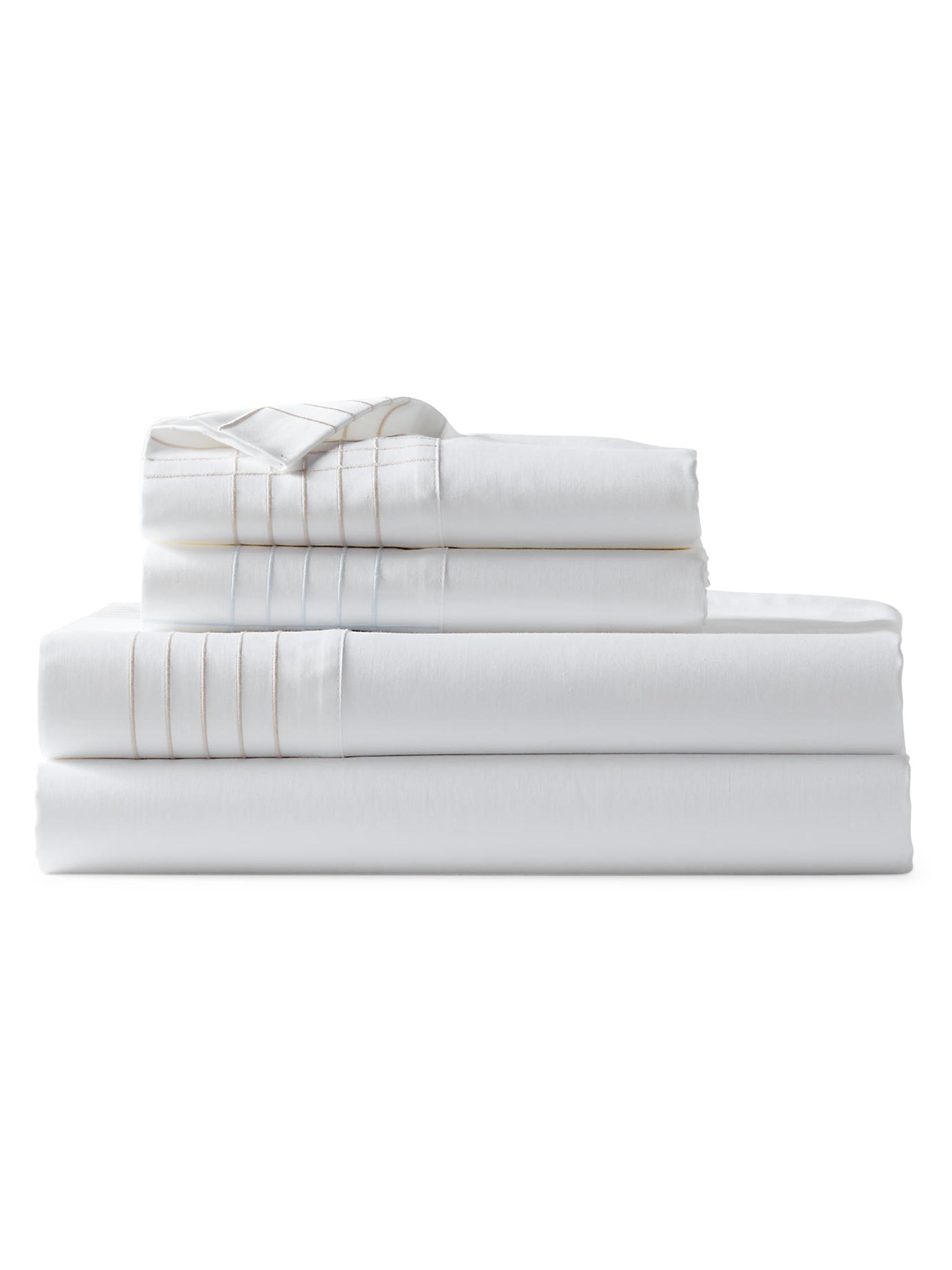 Ralph Lauren Organic Sateen Handkerchief 624-Thread Count Sheet & Pillowcase Collection - True Platinum Queen