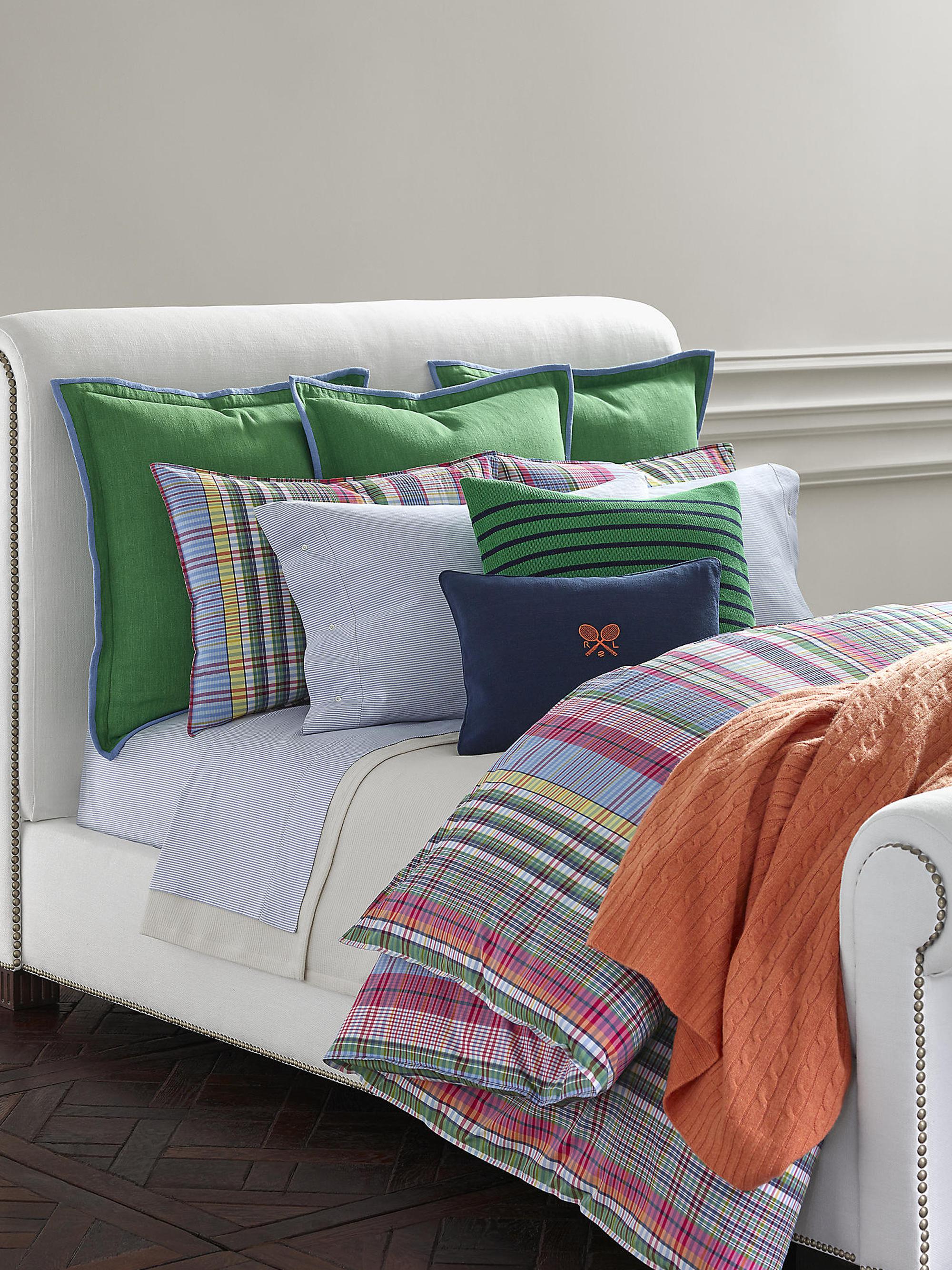 Ralph Lauren Organic Oxford Stripe Bedding Fitted Sheet | Saks