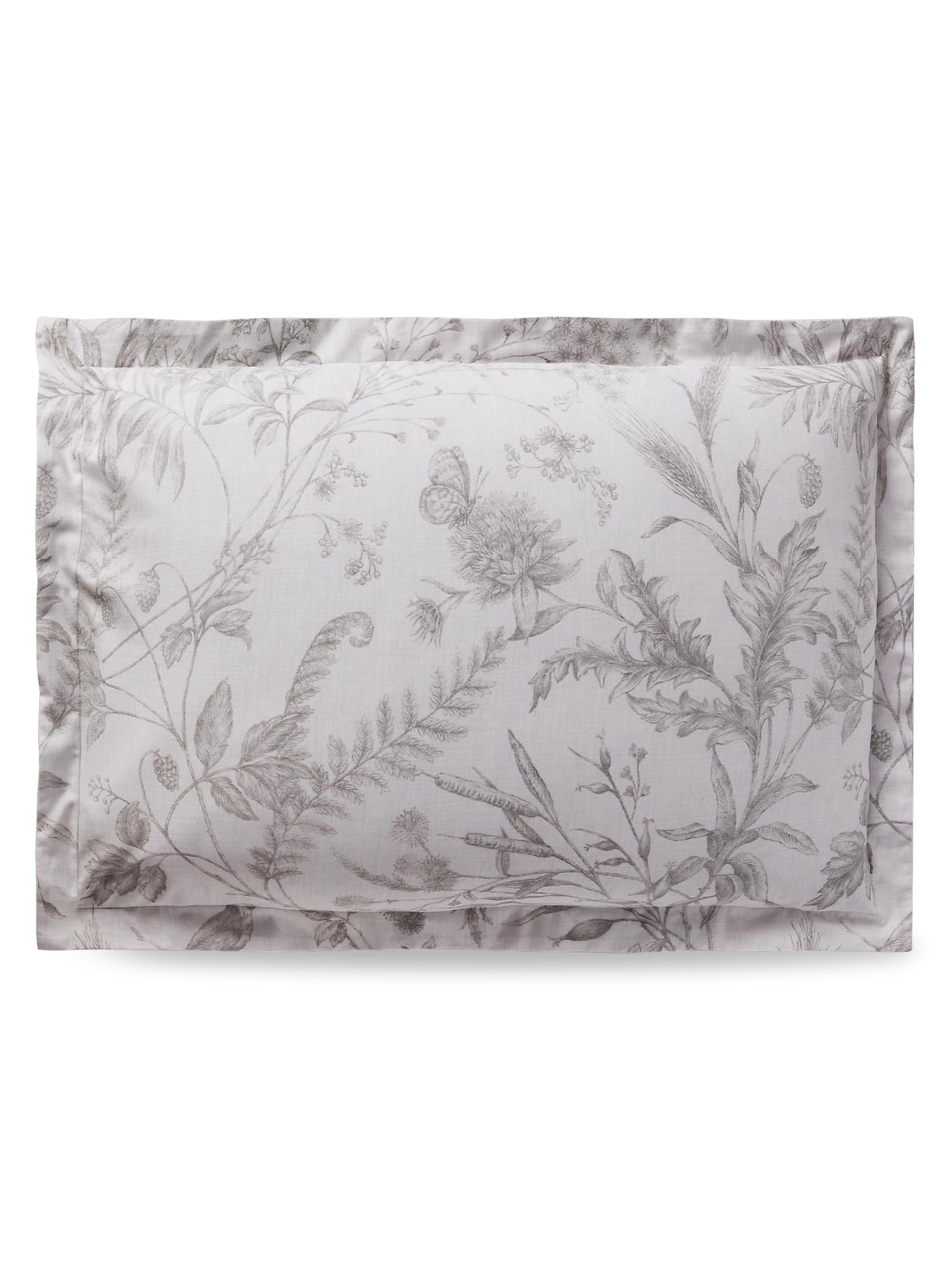 Ralph Lauren Genevieve Bedding Floral 300-Thread Count Sham - Grey Full