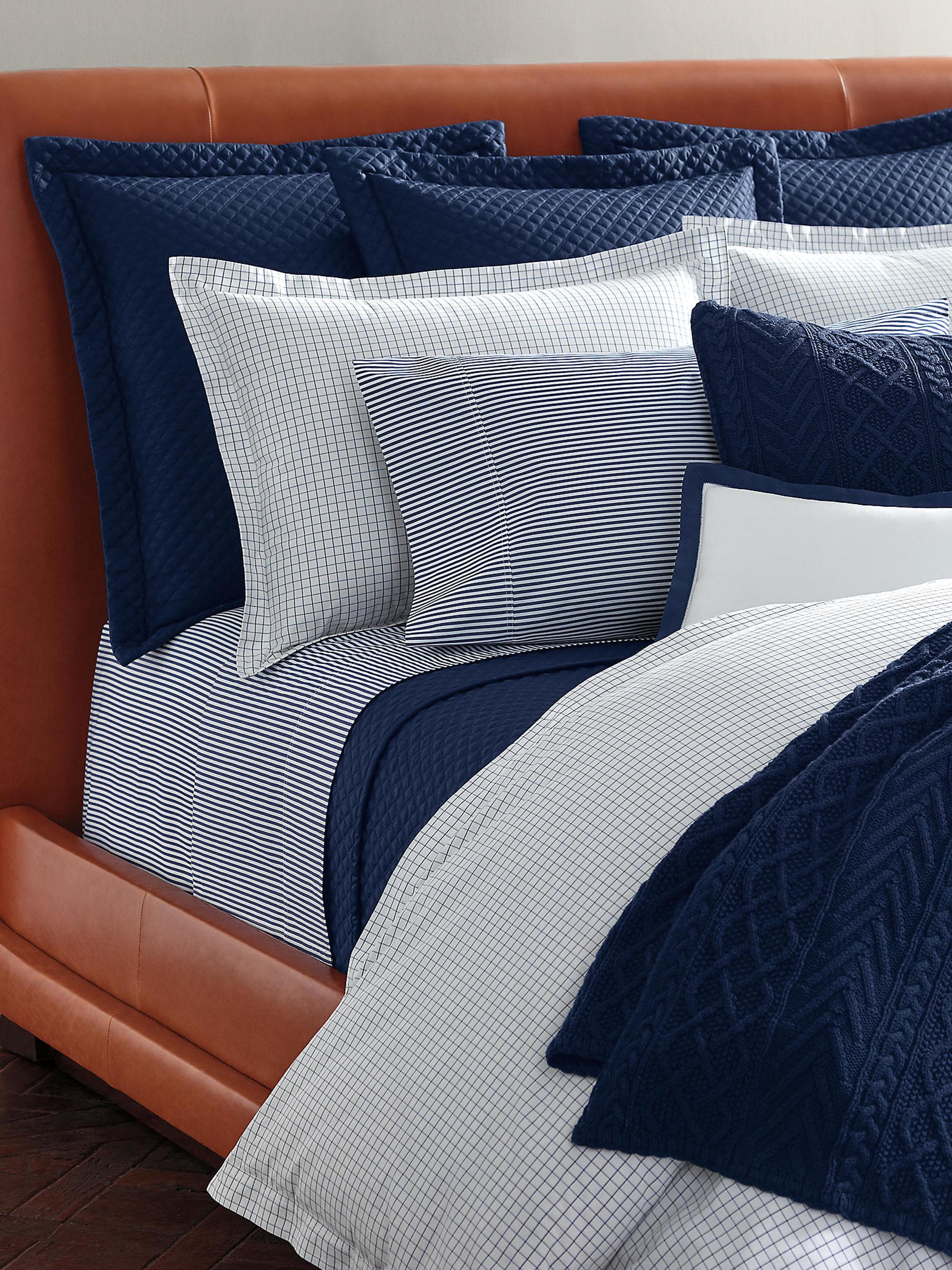 Ralph Lauren Organic Shirting Stripe 400-Thread Count Flat Sheet