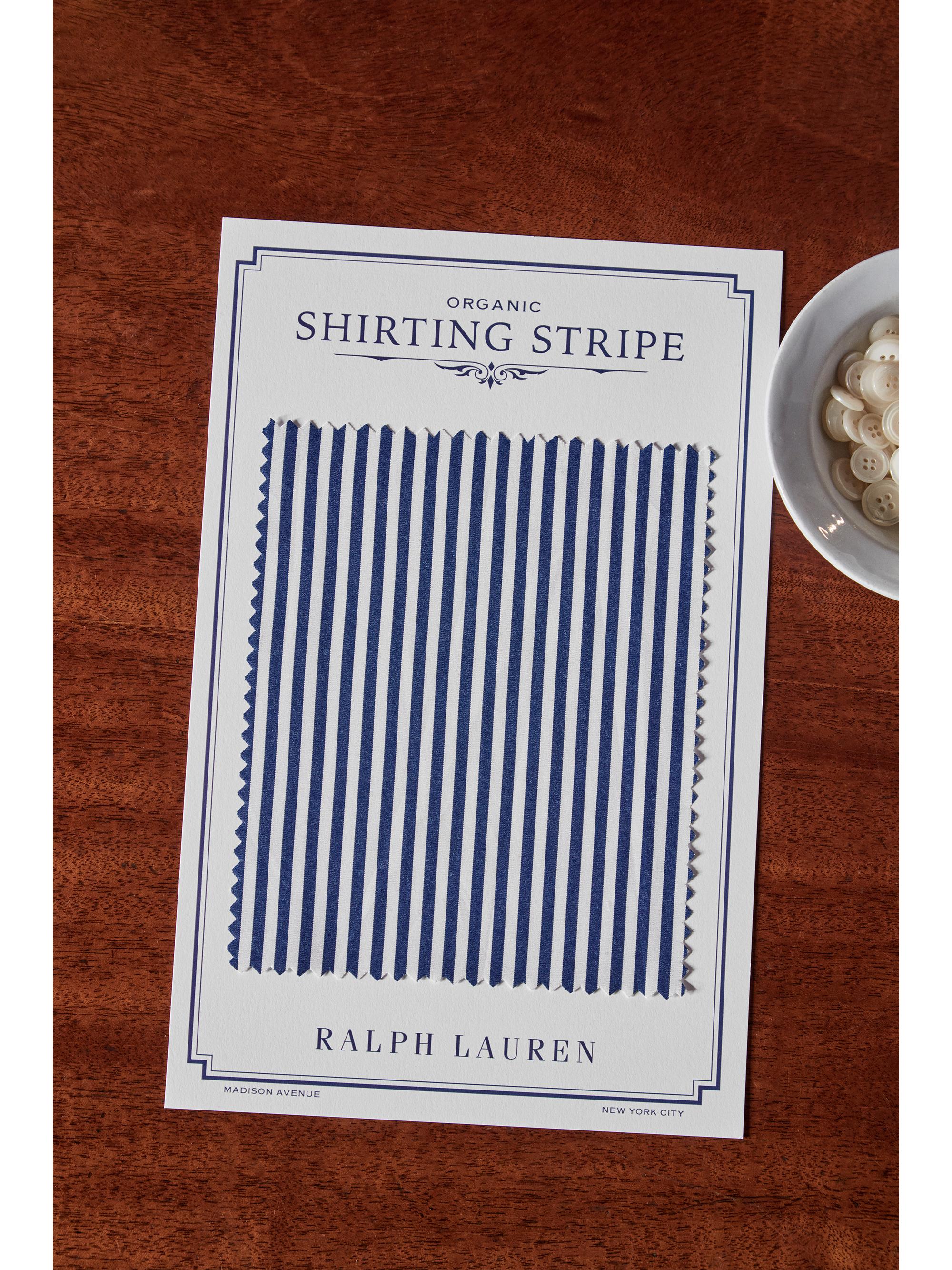 Ralph Lauren Organic Shirting Stripe 400-Thread Count Flat Sheet