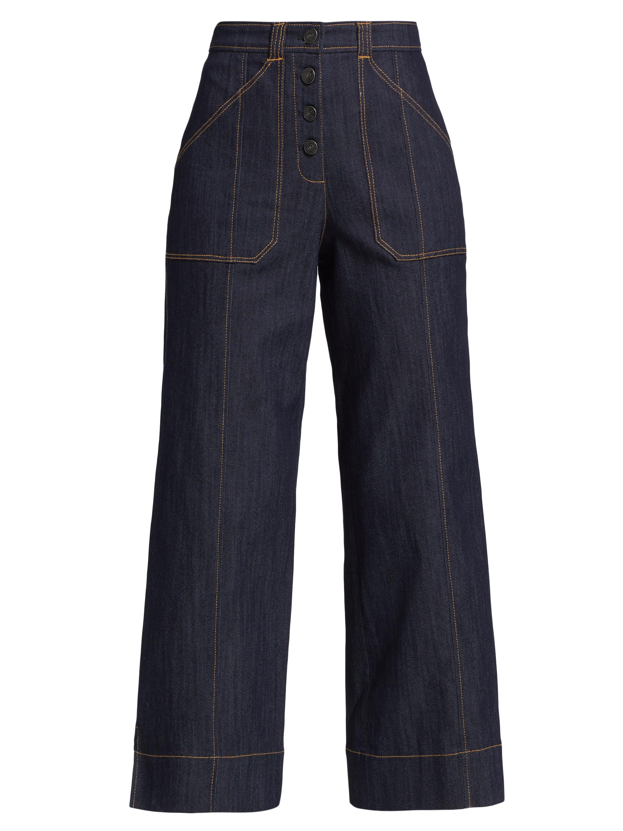 Cinq à Sept Benji Mid-Rise Wide-Leg Jeans | Saks Fifth Avenue