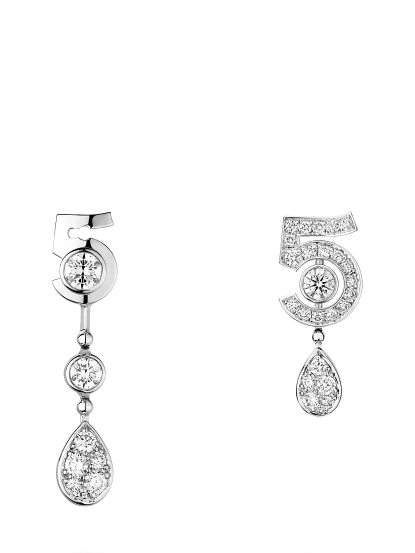 Chanel Women's Eternal N°5 Transformable Earrings One-Size Beige