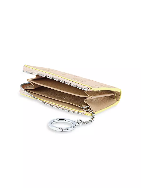 Cream Oval Keychain Zip Wallet - CHARLES & KEITH CA
