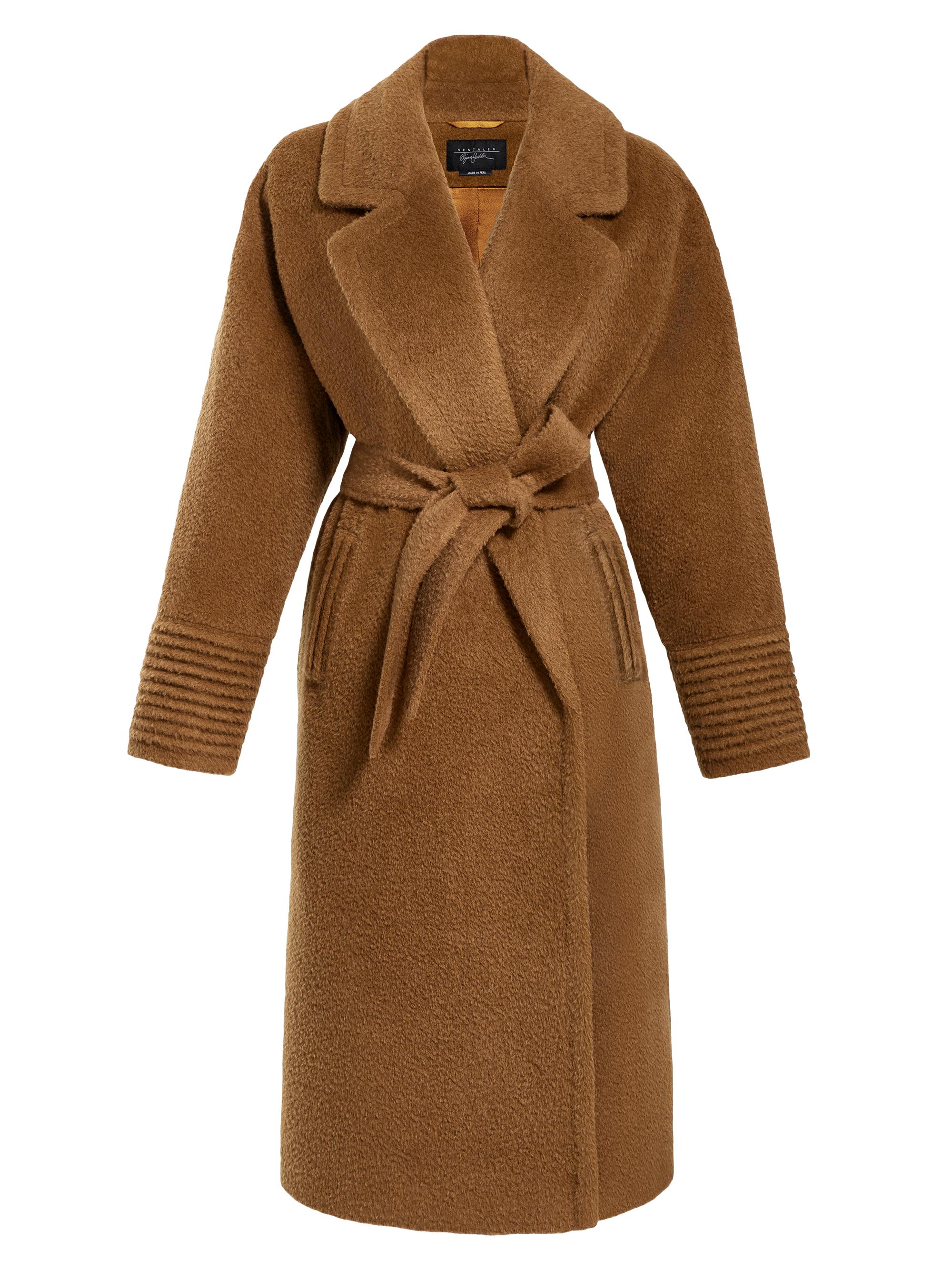 Sentaler Women's Oversized Alpaca Bouclé Coat - Caramel Cafe