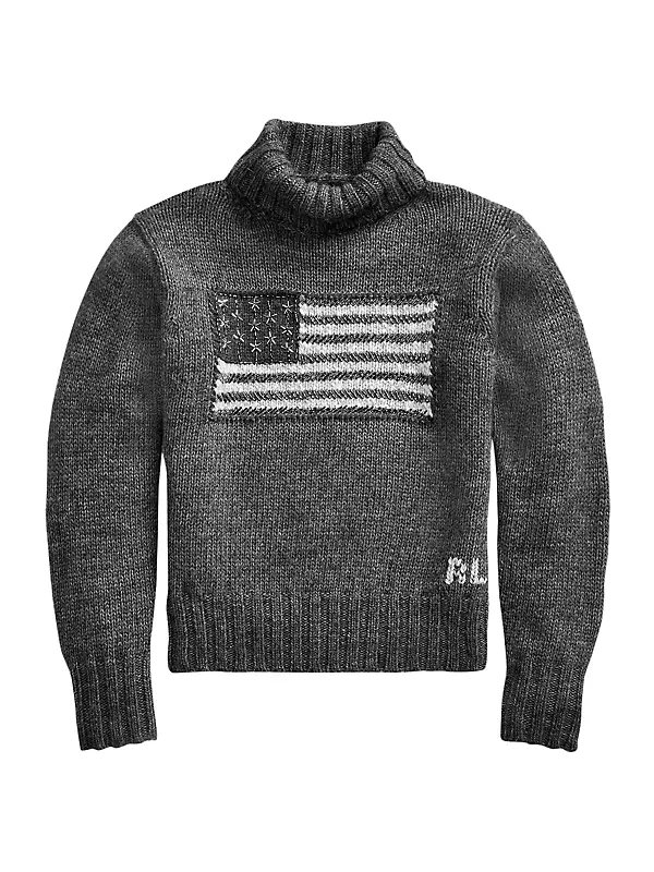 Shop Polo Ralph Lauren Wool-Blend Flag Sweater