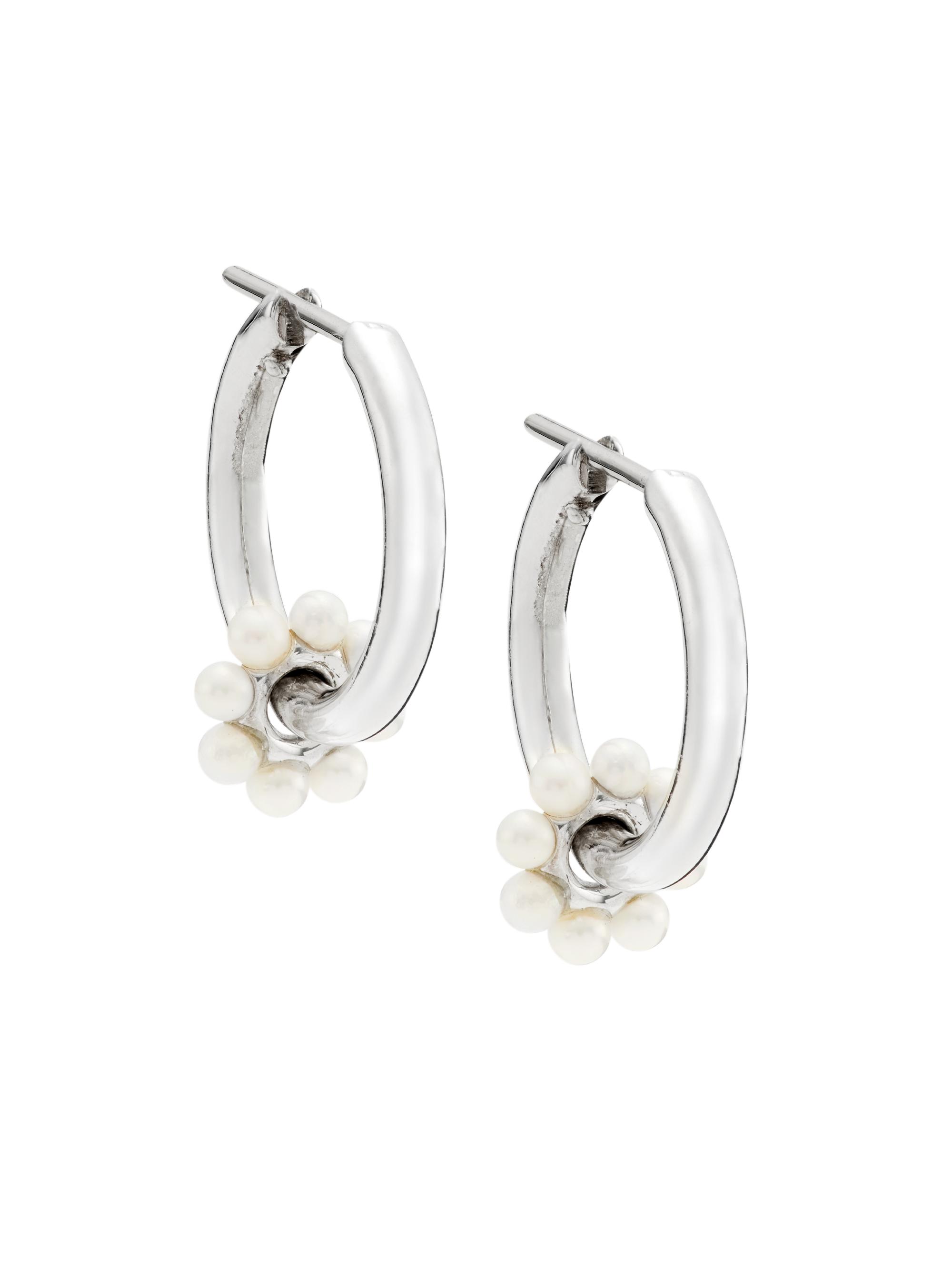 Spinelli Kilcollin Women's Ara Bloom Sterling Silver & Akoya Hoops - Silver