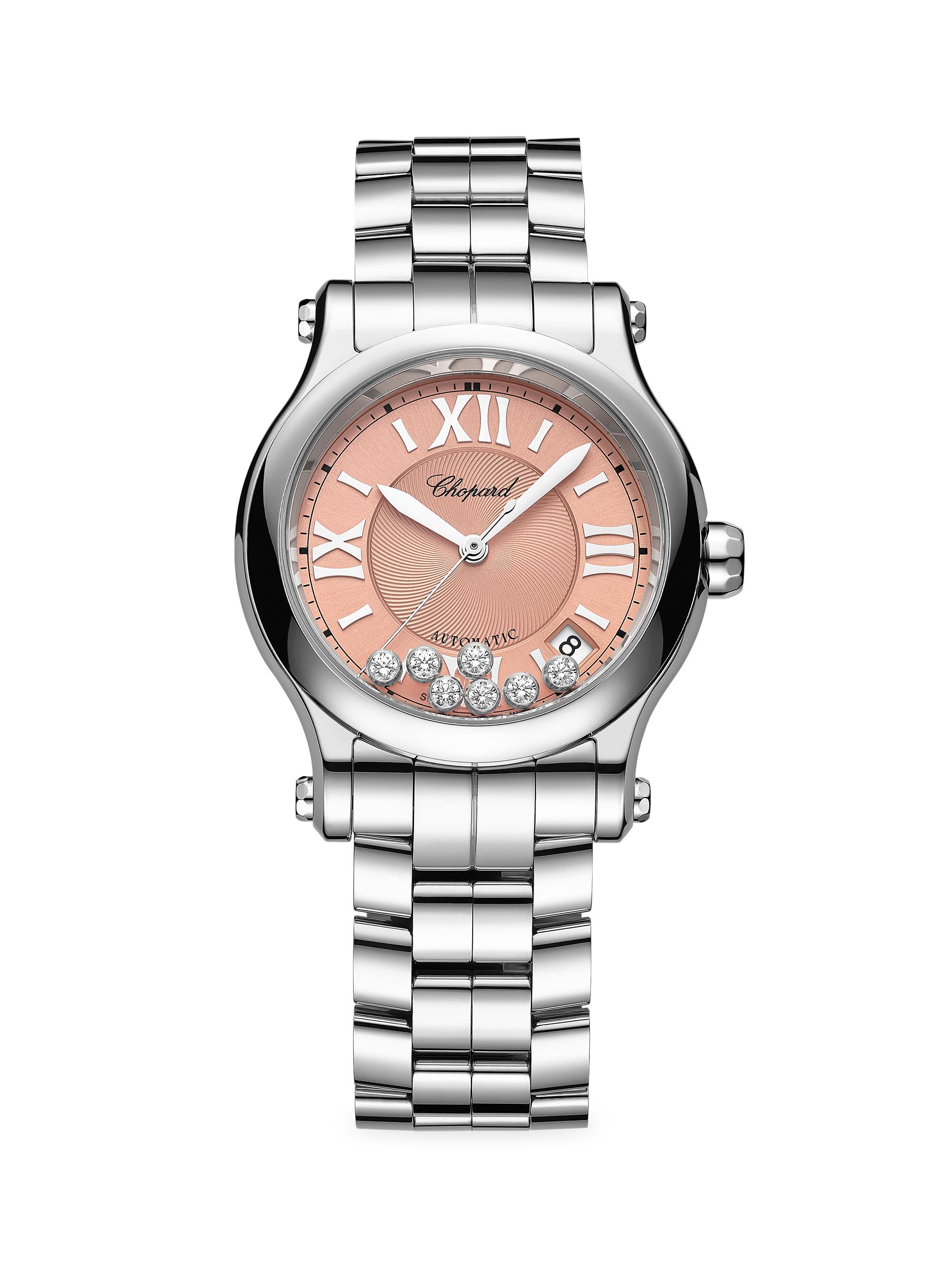 Chopard Women's Happy Sport Stainless Steel & Diamond Bracelet Watch - Silver