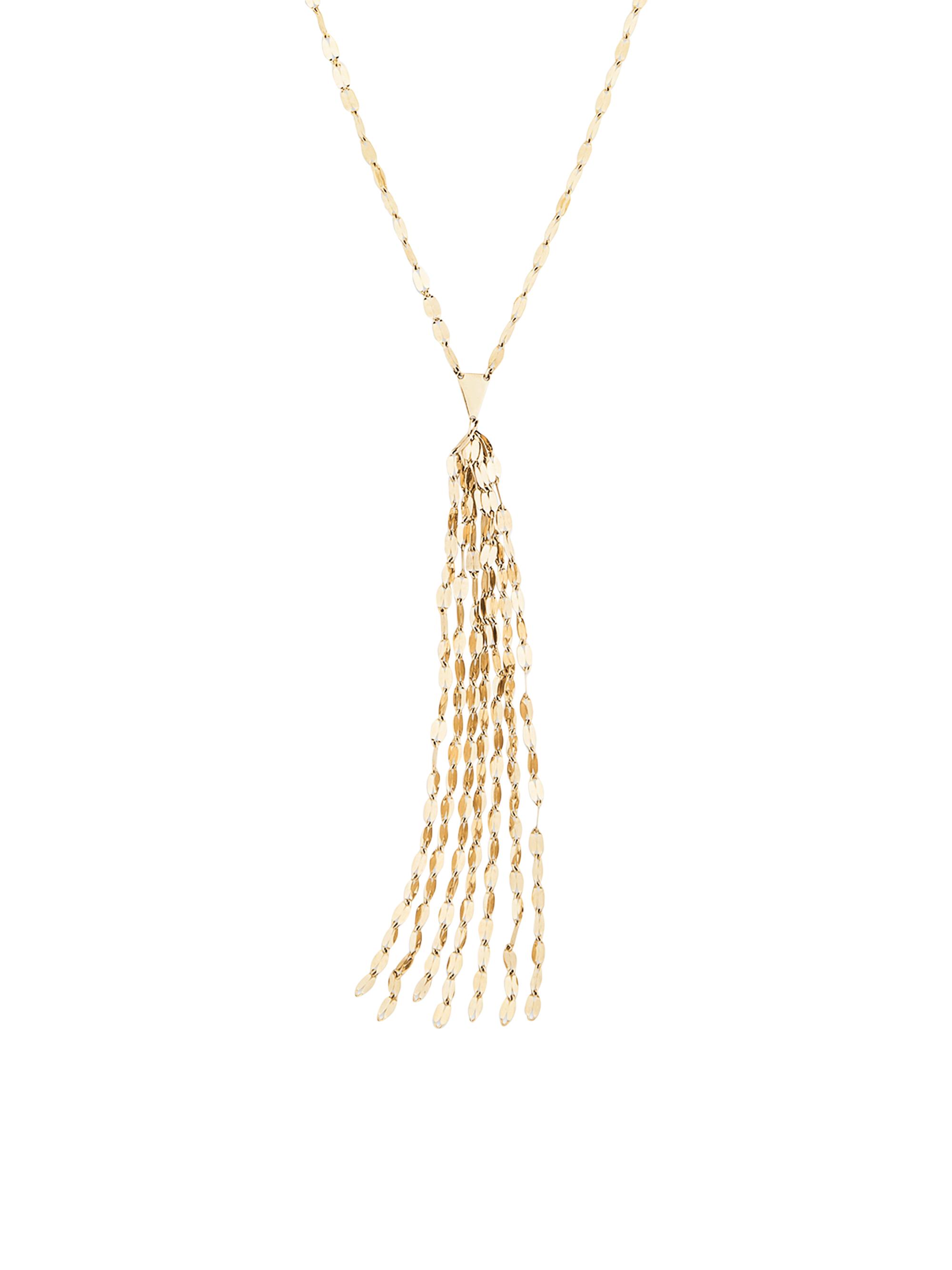 Lana Women's 14K Yellow Gold Mega Gloss Blake Tassel Lariat Necklace - Gold