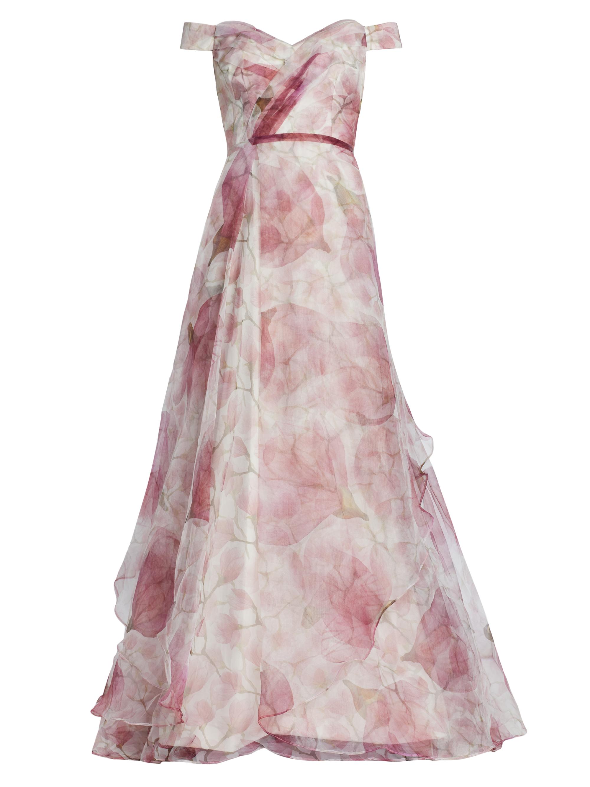Rene Ruiz Collection Women's Floral Organza Off-The-Shoulder Gown - White Floral