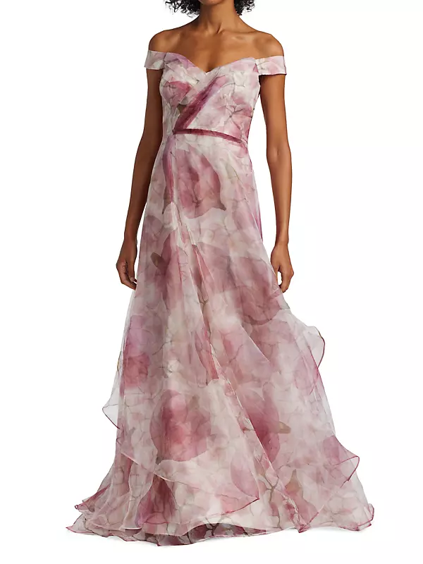 Shop Rene Ruiz Collection Floral Organza Off-The-Shoulder Shop Rene Ruiz Collection Floral Organza Off-The-Shoulder