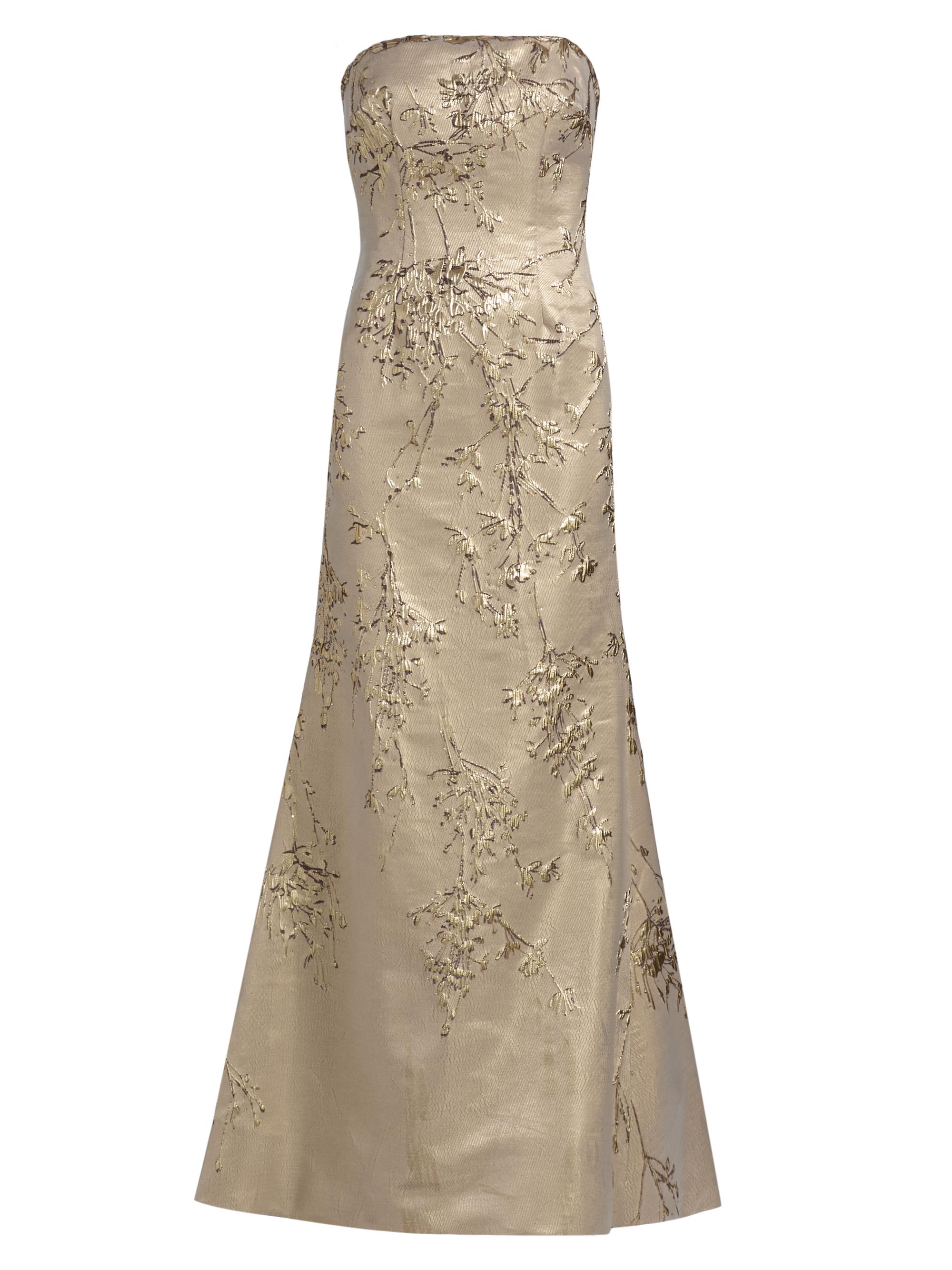 Rene Ruiz Collection Women's Floral Embroidered Gown - Gold