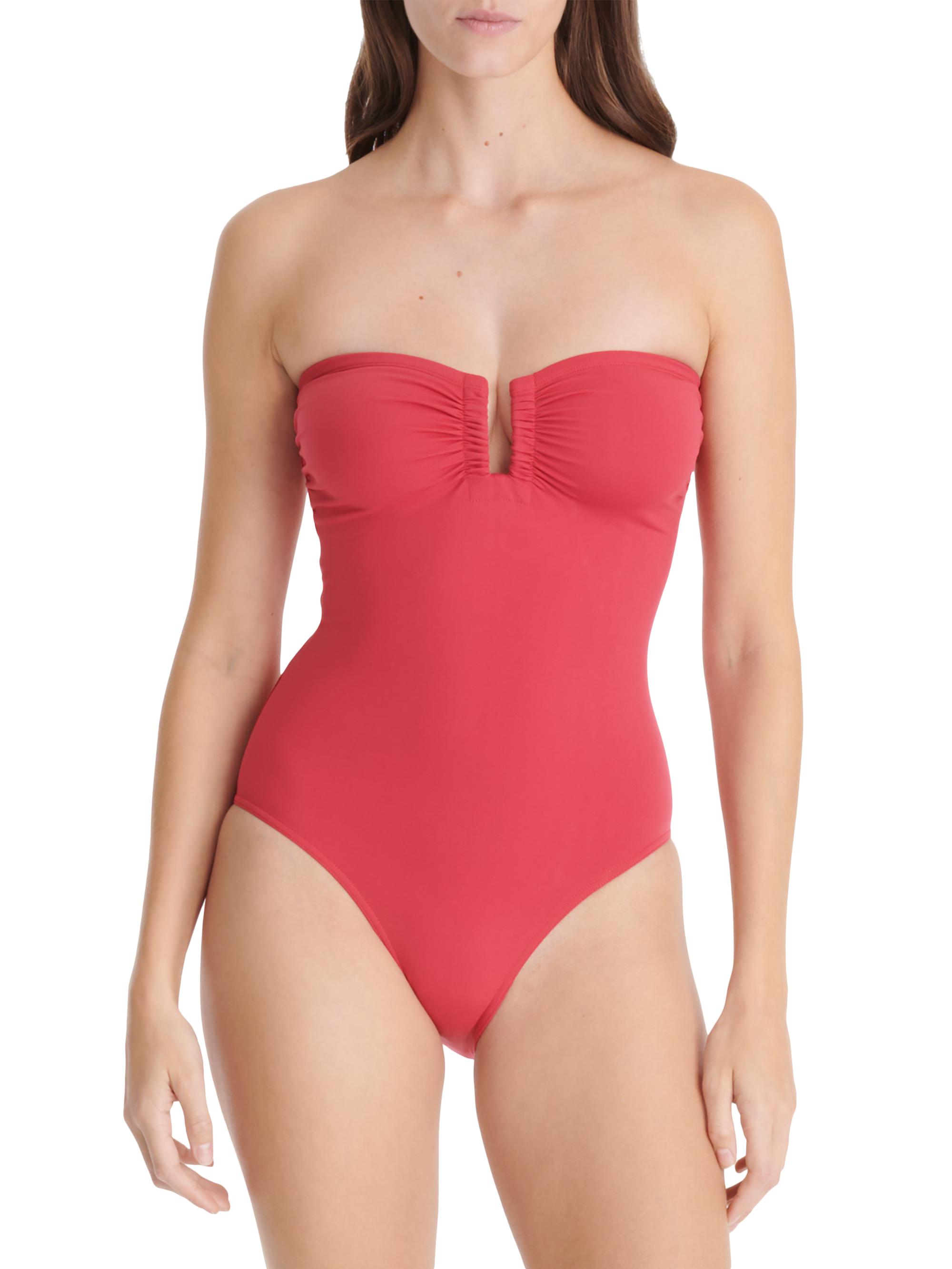 SEA オープンカラー　タッサードレス ERES Cassiopee Strapless One-Piece Swimsuit | Saks Fifth Avenue