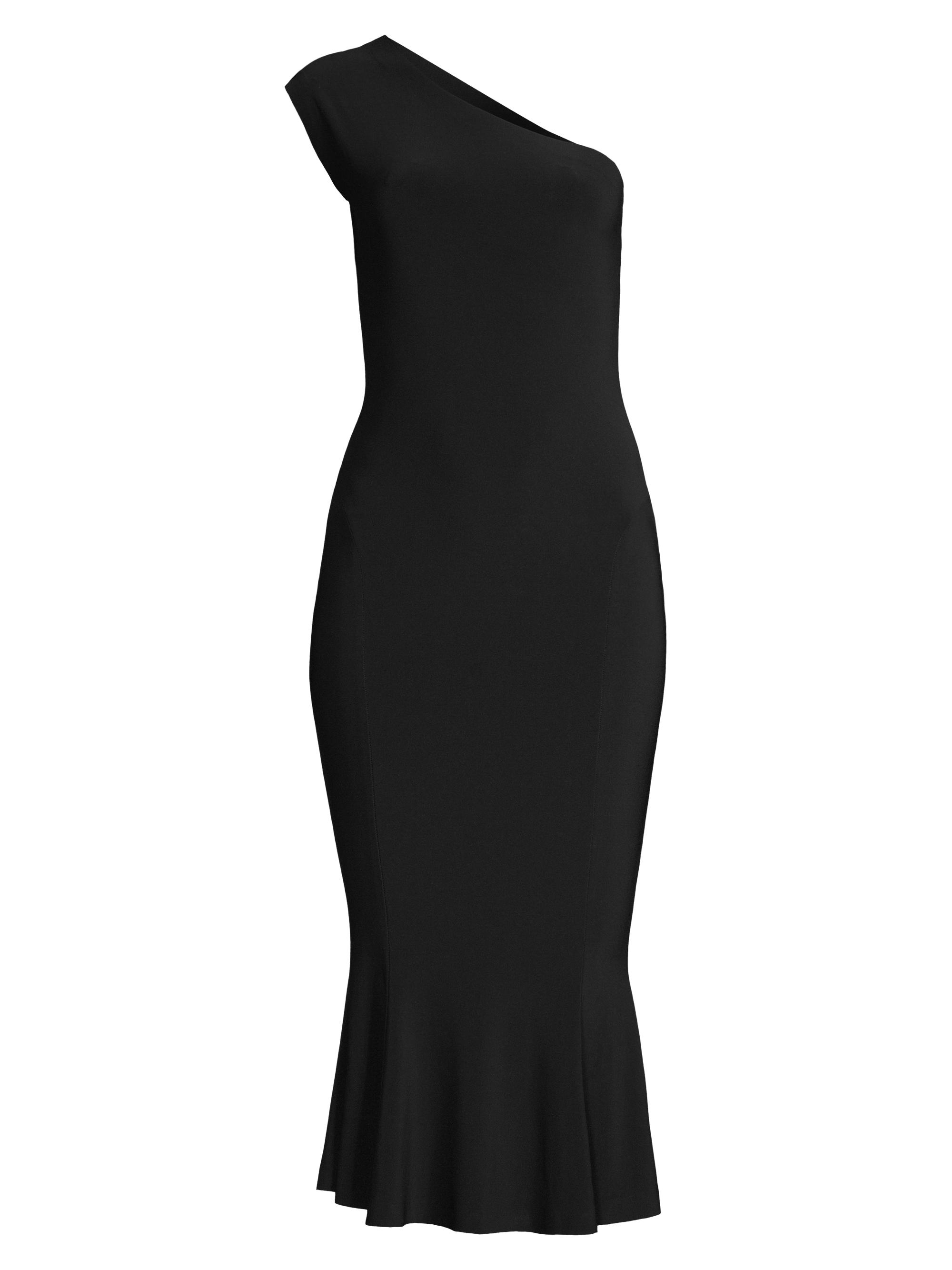 Norma Kamali Women's One Shoulder Fishtail Dress - Black