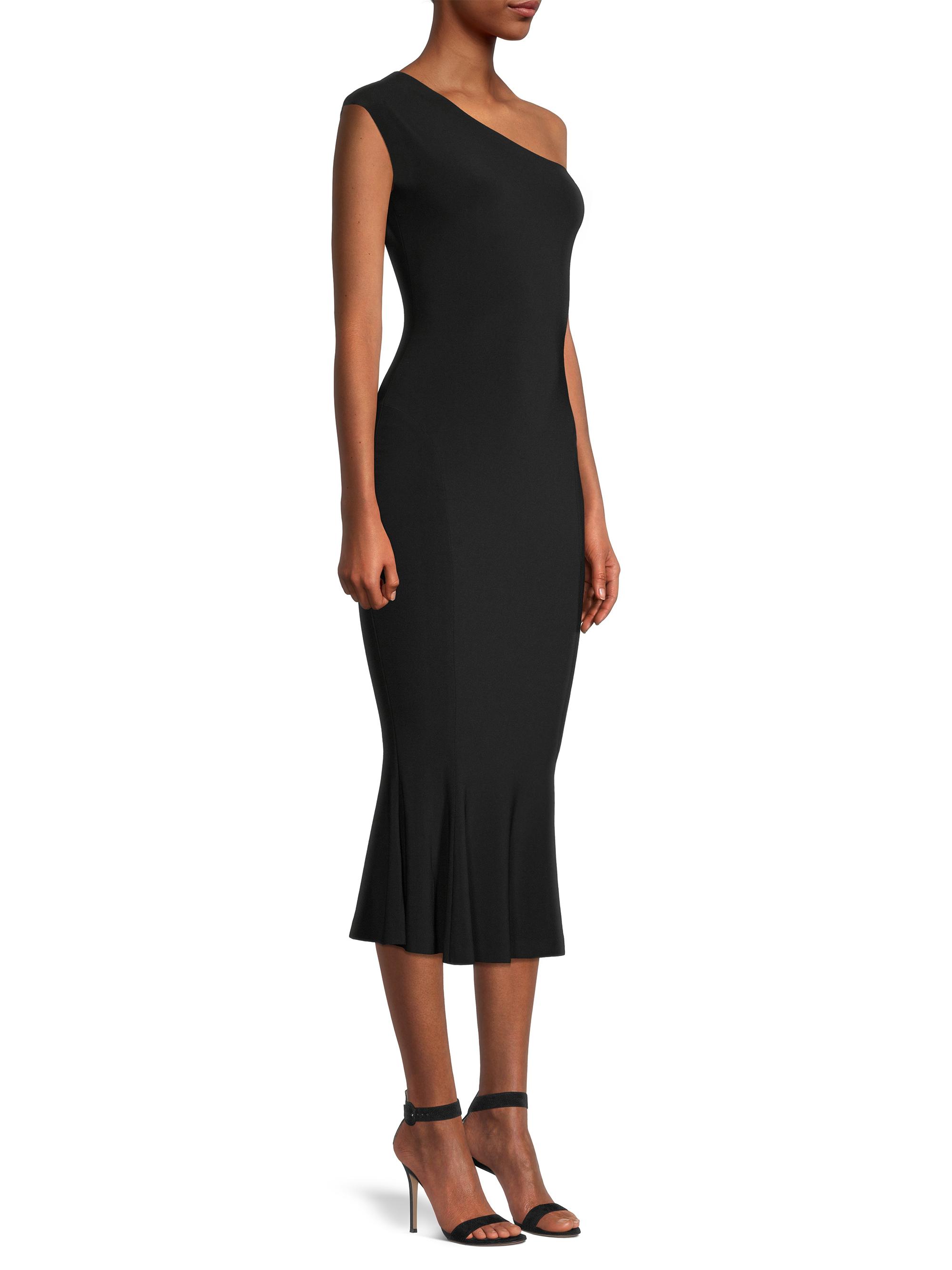 open lace back dress Norma Kamali Deep V Neck Shirred Fishtail Gown main image 1