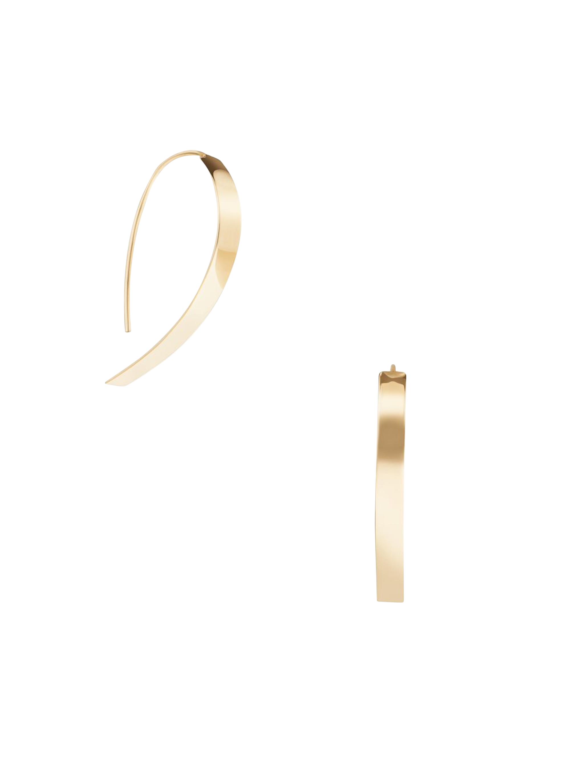 Lana Women's 14K Yellow Gold  Flat Hoop Earrings - Yellow
