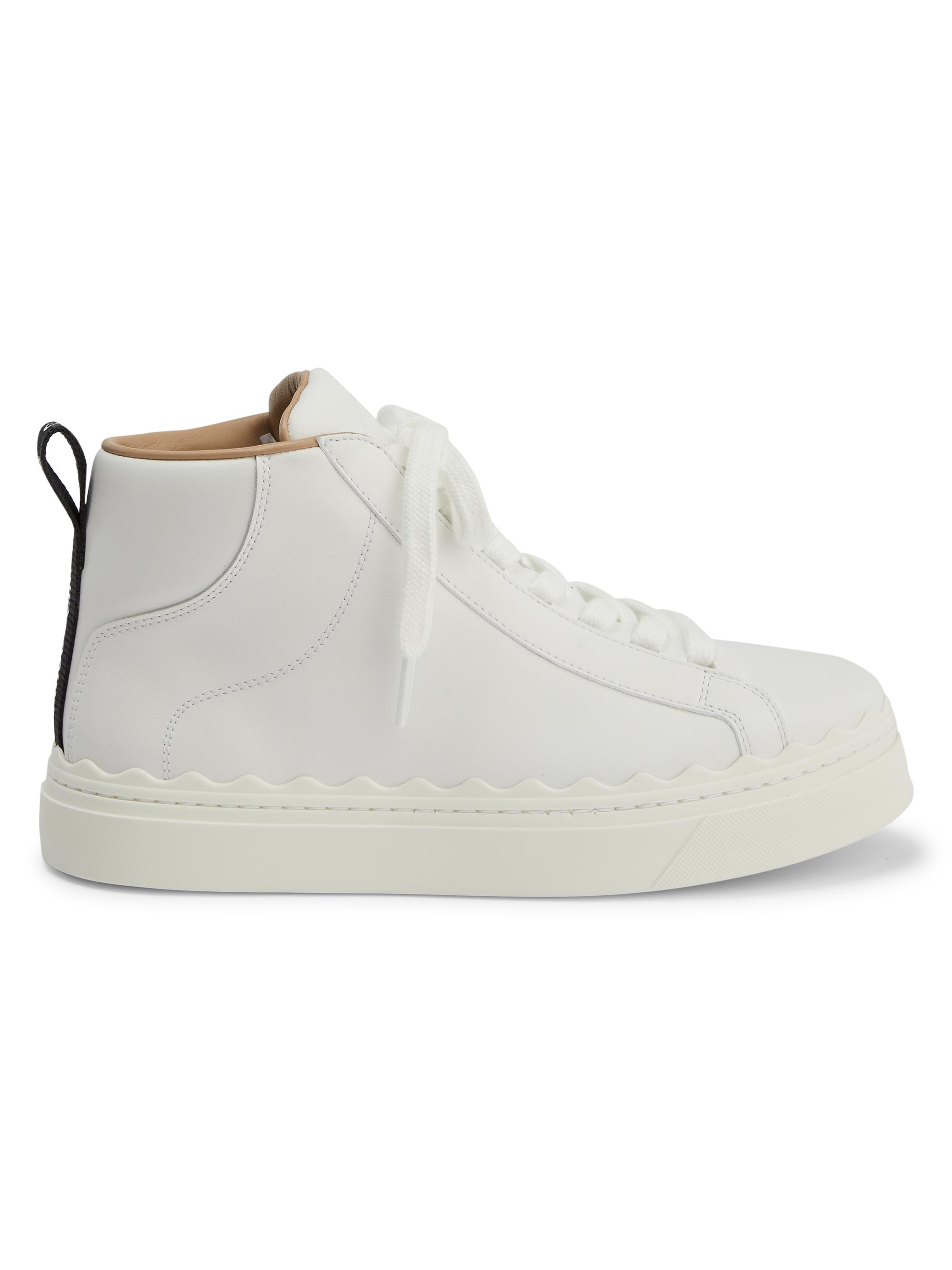 Chloé Women's Lauren High-Top Sneakers - White