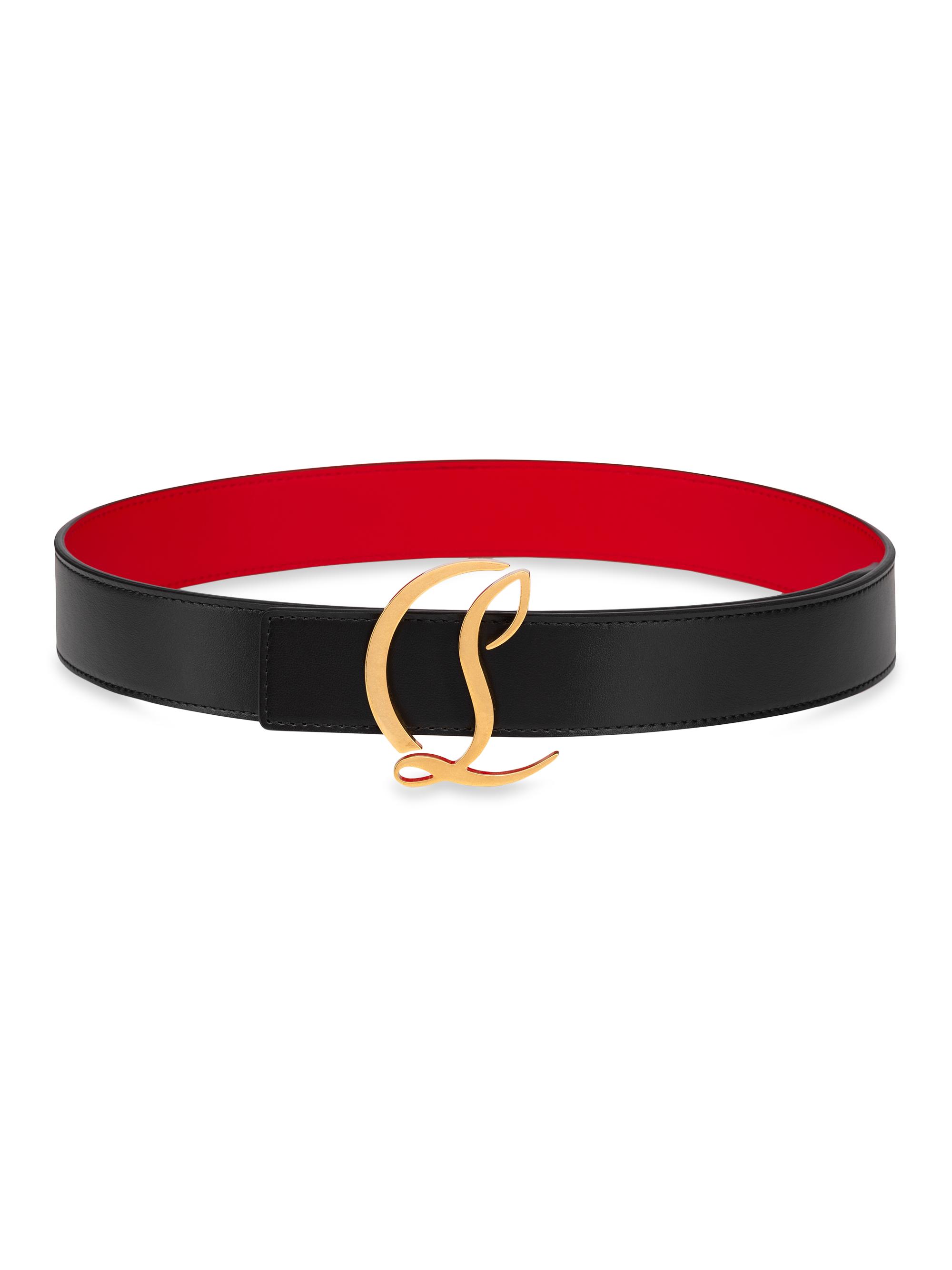 louren standard leather belt ベルト Saint Laurent Leather Belt in Red Tan | FWRD