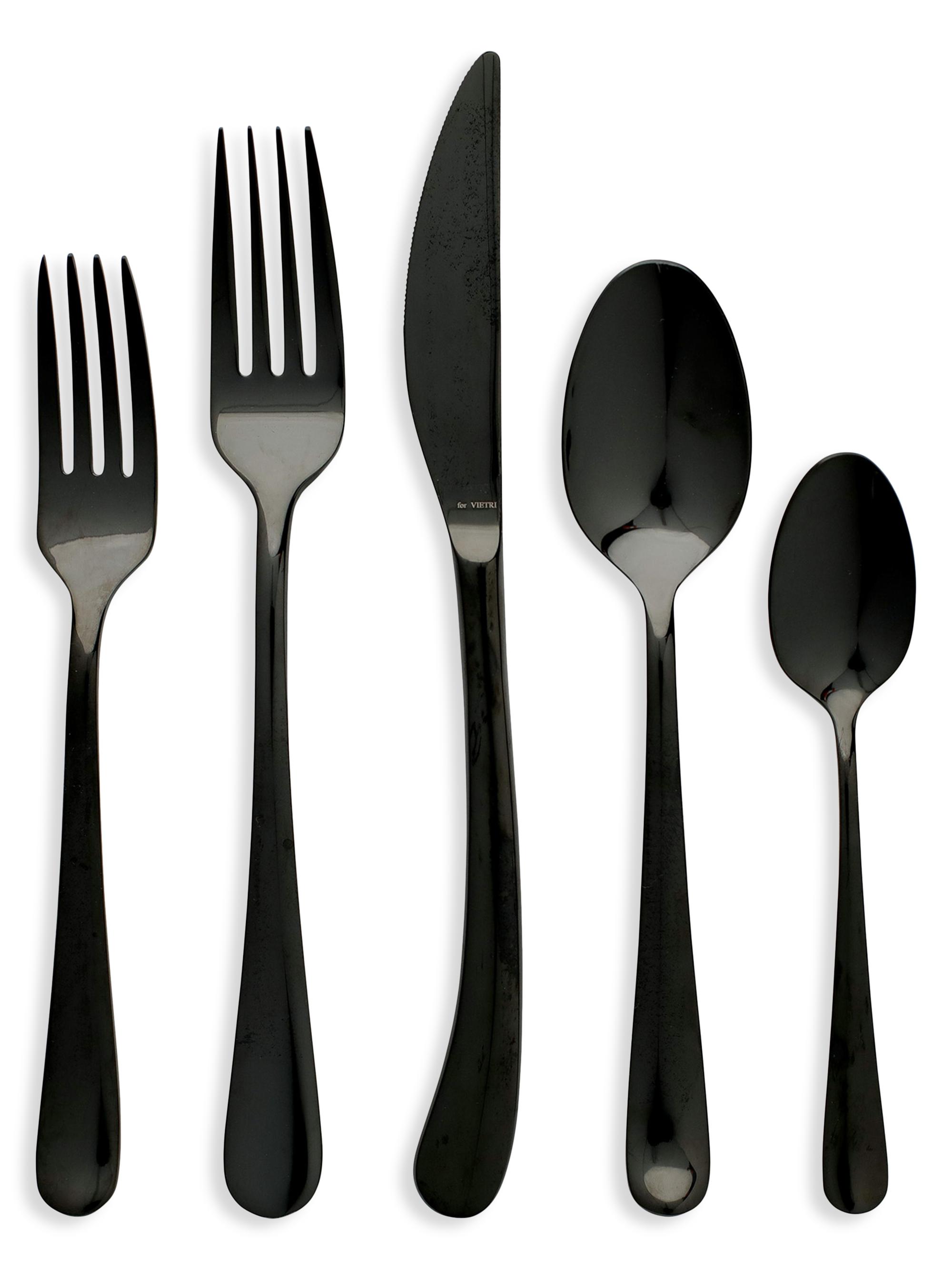Vietri Settimocielo Nero 5-Piece Flatware Set - Nero