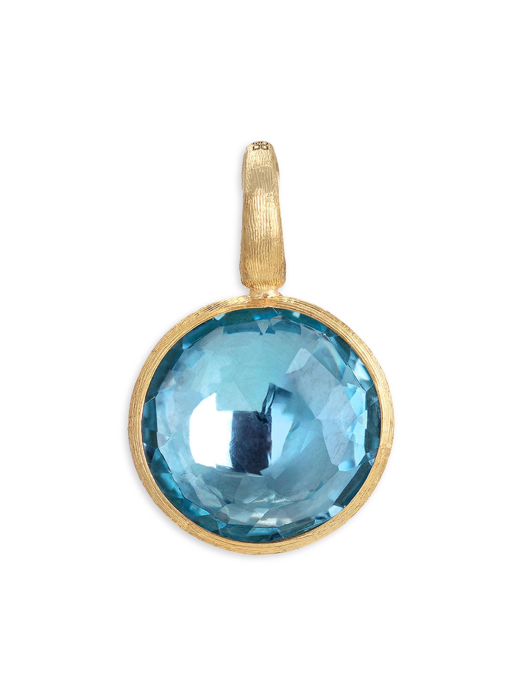 Marco Bicego Women's Jaipur 18K Yellow Gold & Blue Topaz Pendant - Blue
