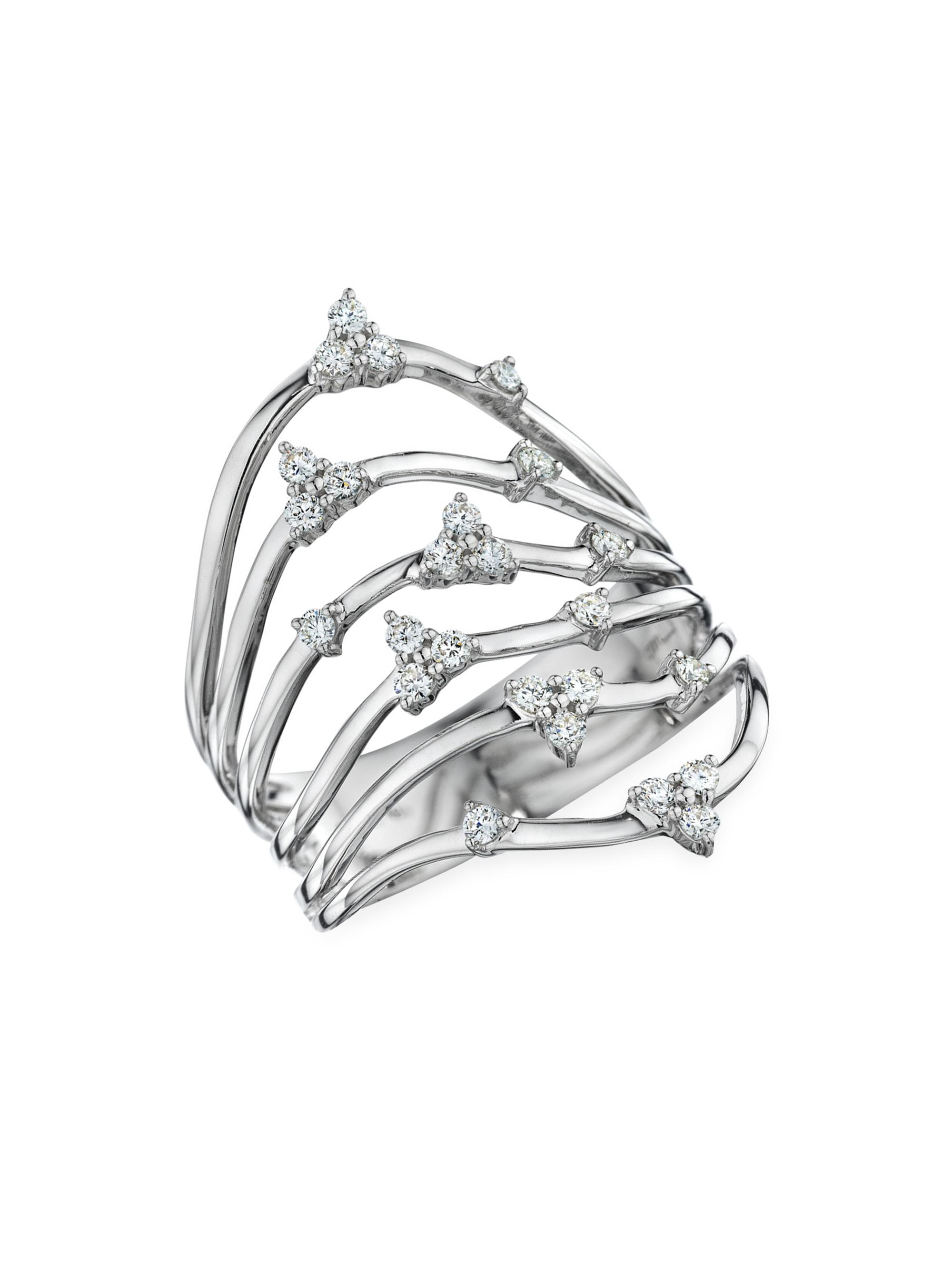Hueb Women's Luminus 18 White Gold & Diamond Cluster Ring - White Gold