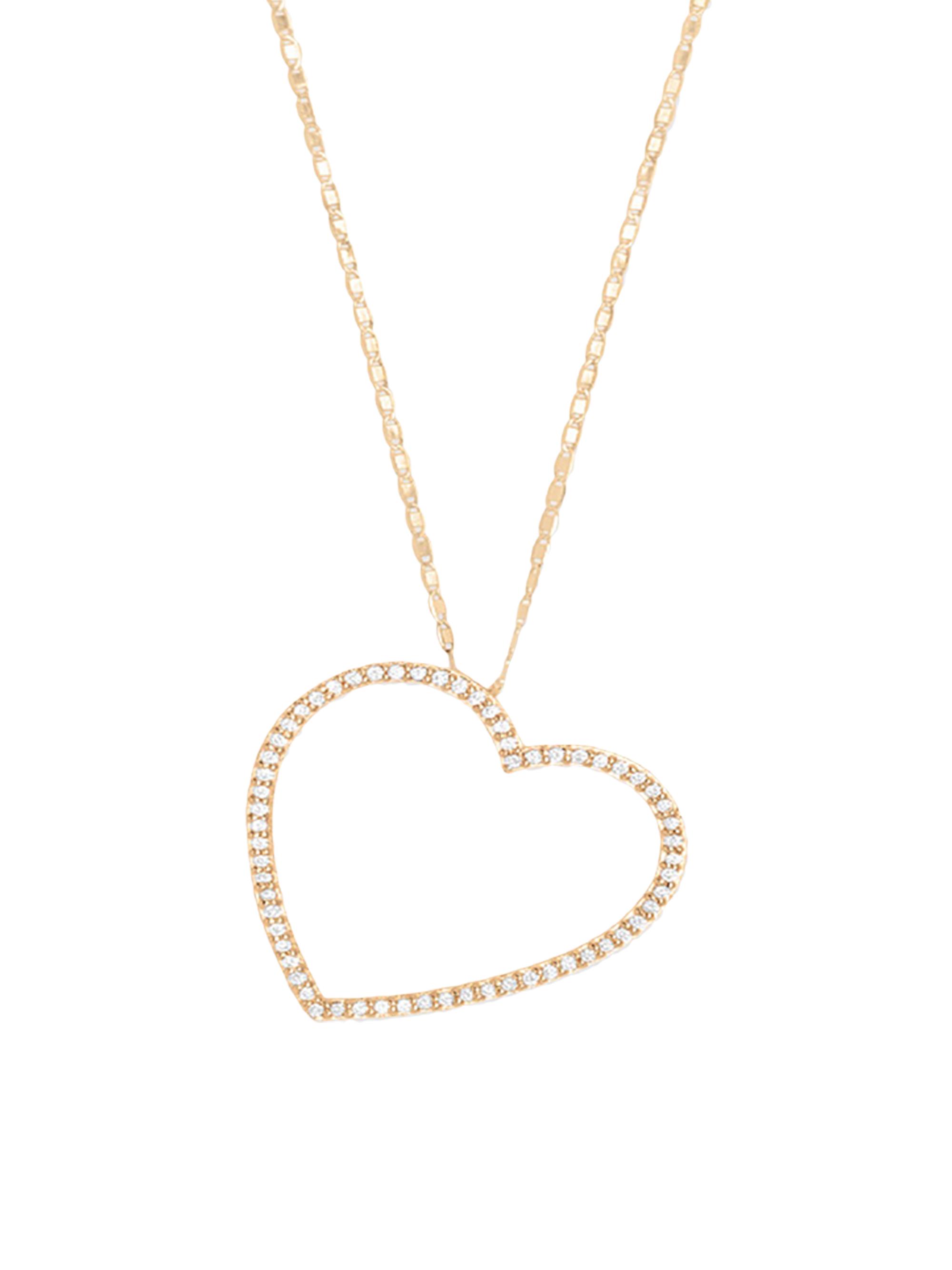 Lana Women's 14K Gold & Diamond Flawless Heart Pendant Necklace - Yellow