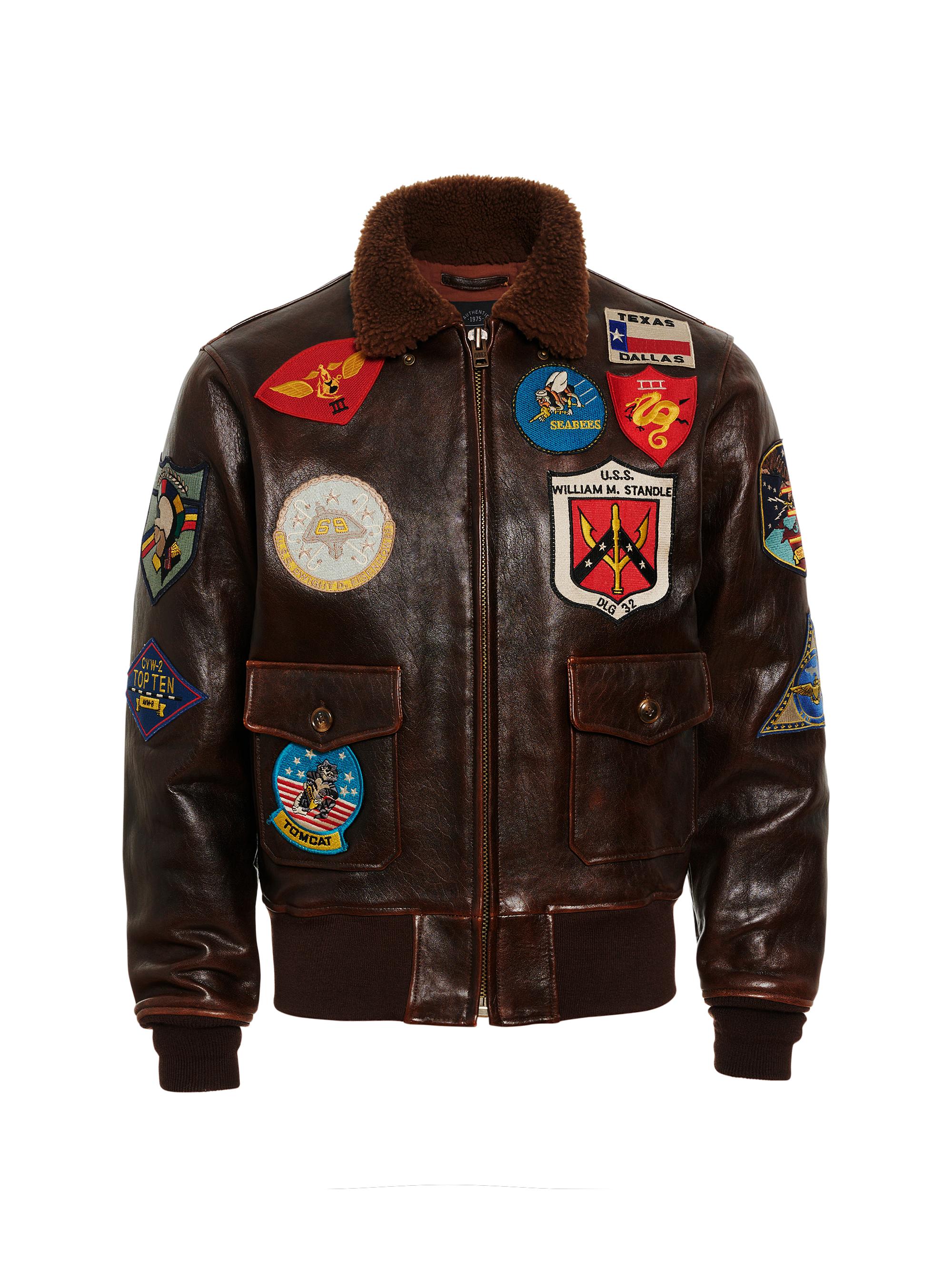 avirex top gun leather flight jacket