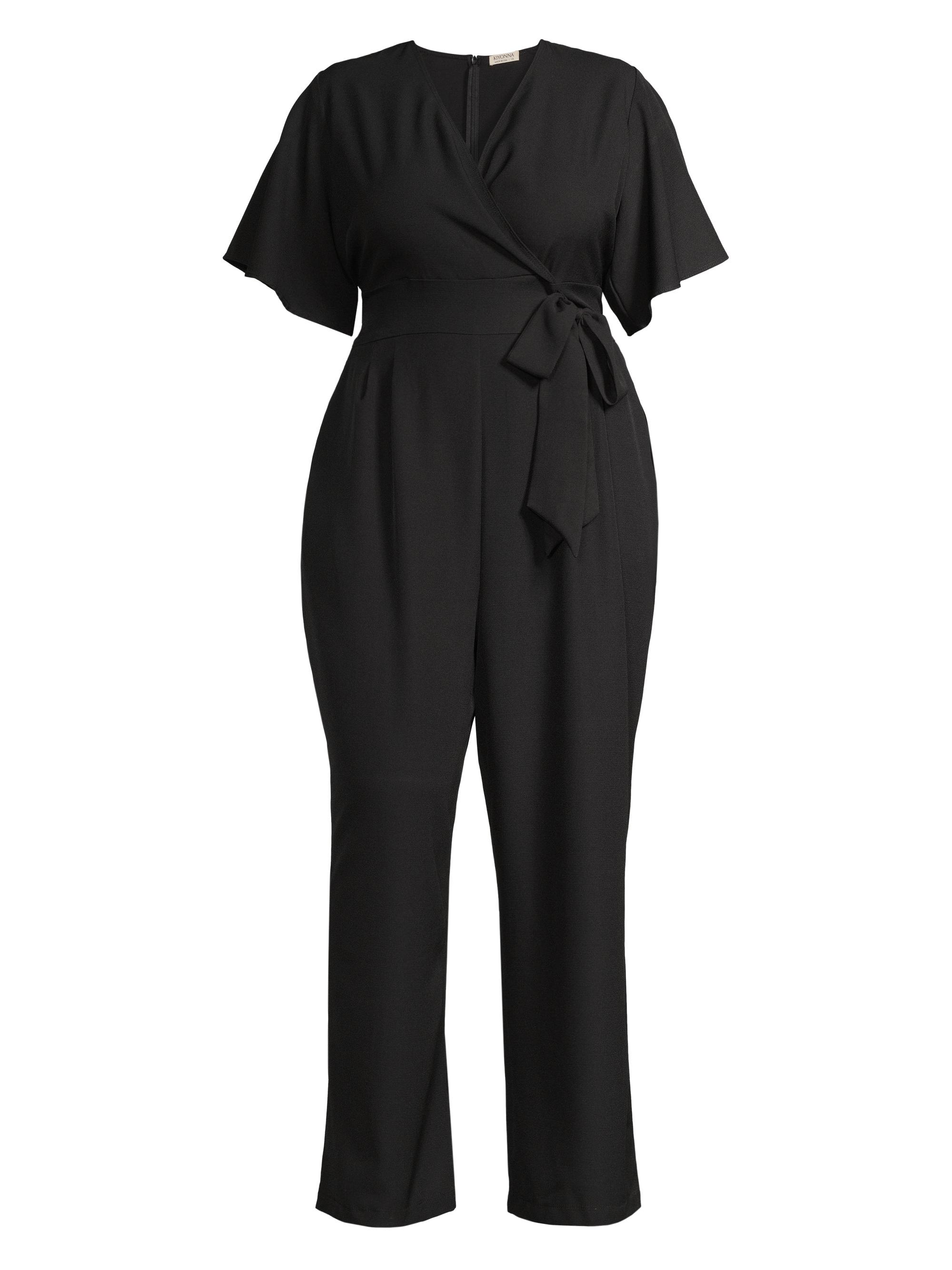 Kiyonna Women's Charisma Crepe Jumpsuit - Black