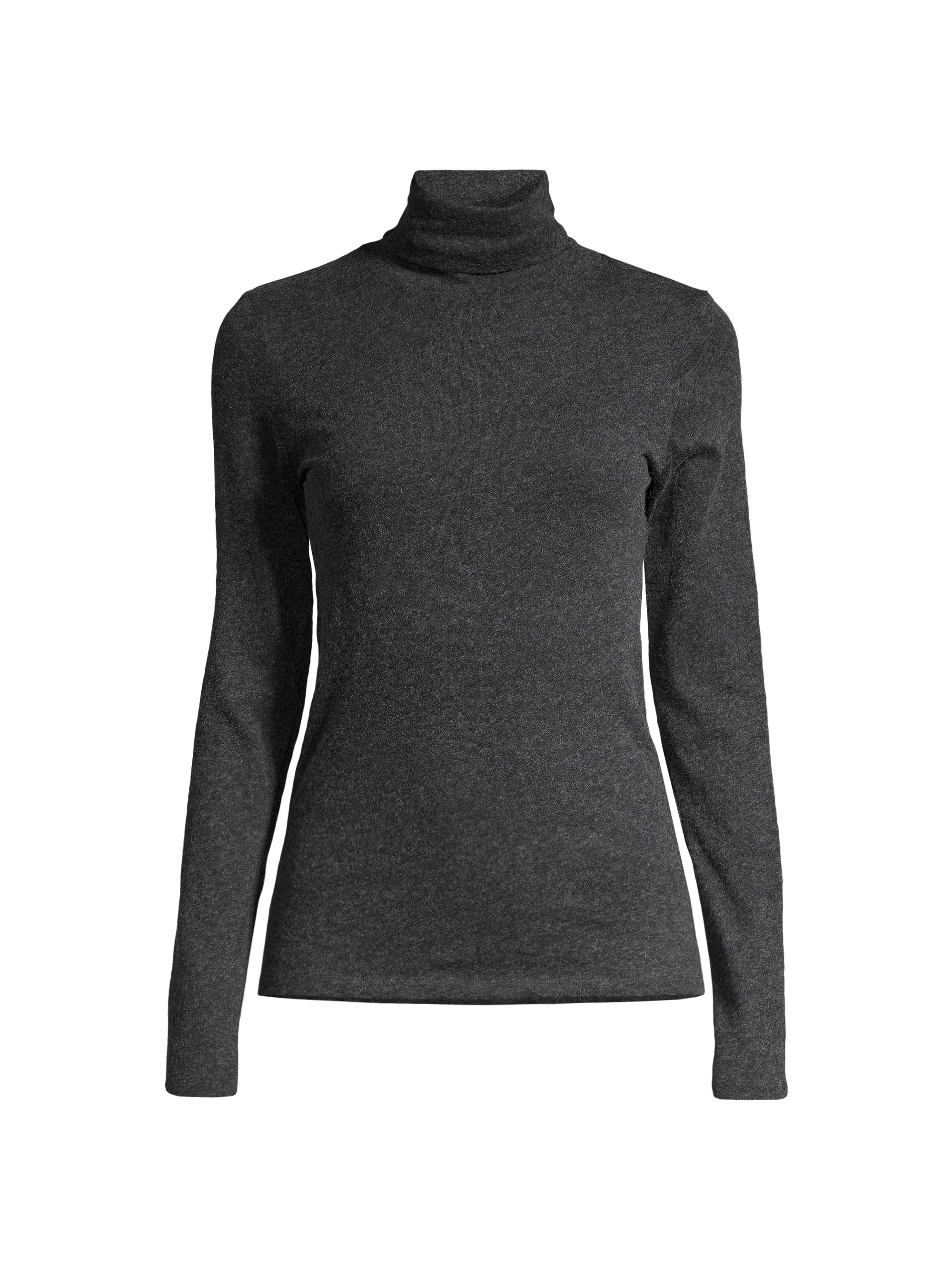 Majestic Filatures Women's Turtleneck Pullover Top - Anthracite
