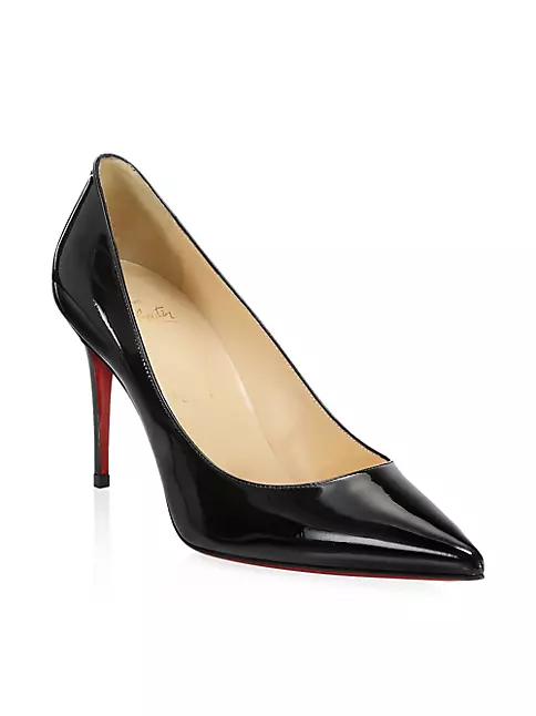 Shop Christian Louboutin Kate 85 Patent Leather Pumps | Saks Fifth