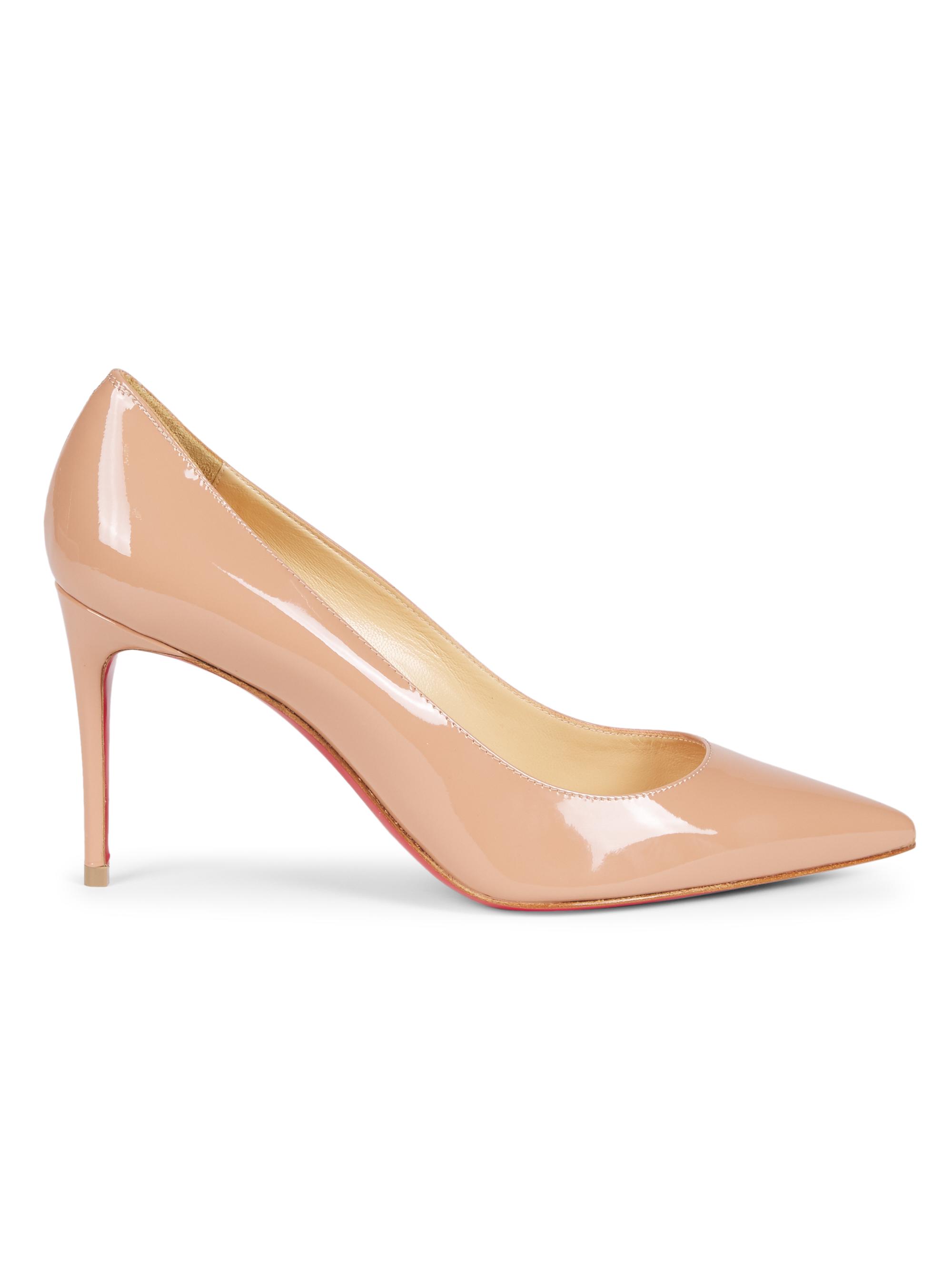 Christian Louboutin Women's Kate 85 Patent Leather Pumps - Blush