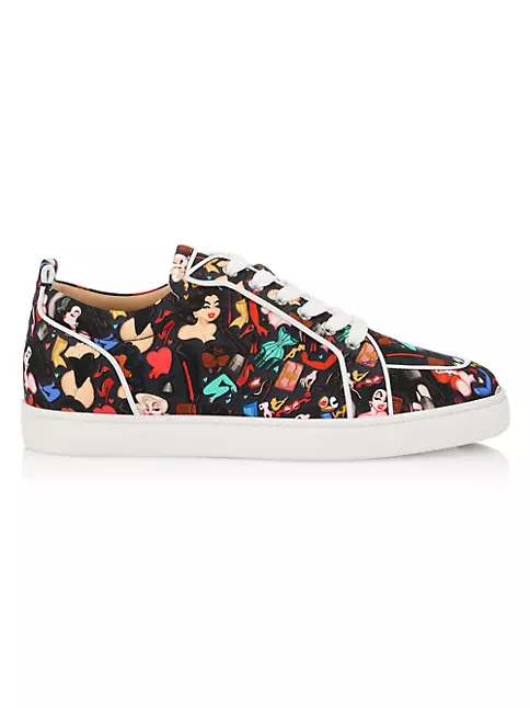 Christian Louboutin Men's Rantulow Red Sole Leather Low-Top