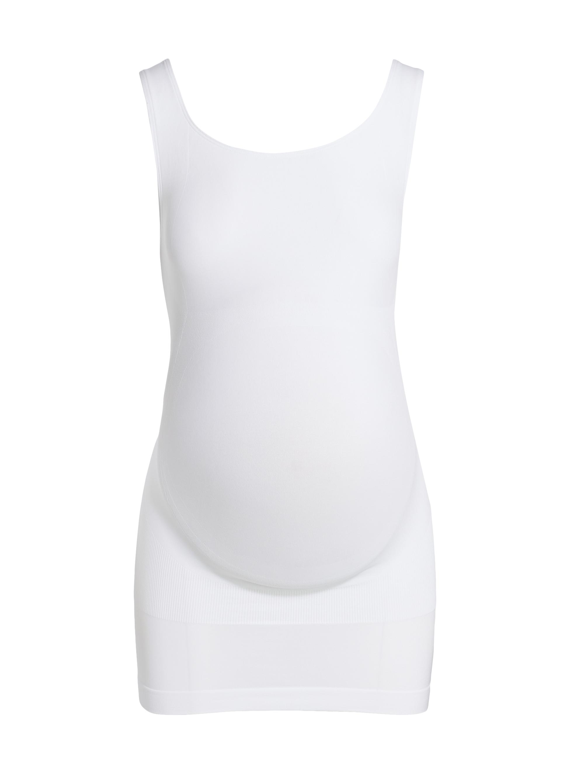 Blanqi Women's Everyday Maternity Belly Support Tank Top - White