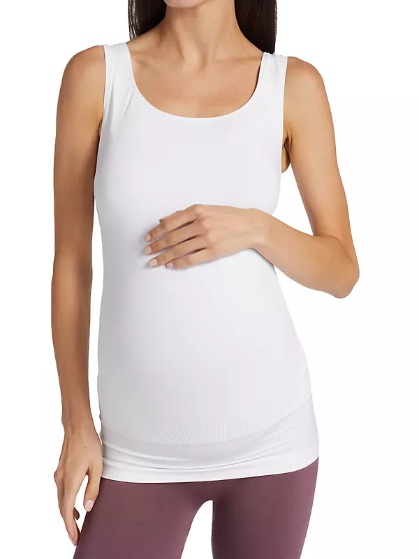 Blanqi Maternity Belly Support Cooling Camisole Slip In White