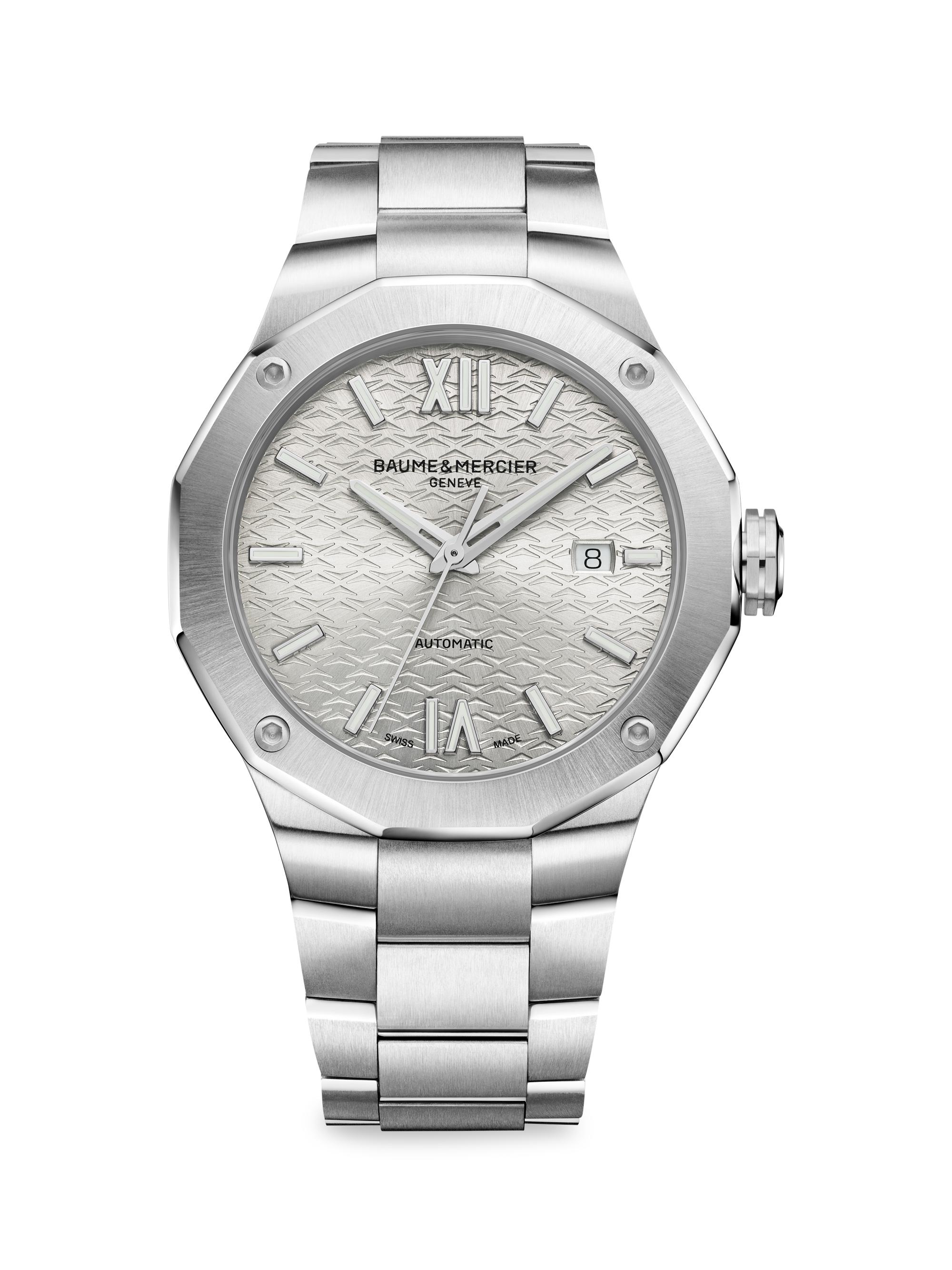 Baume & Mercier Men's Riviera 10622 Stainless Steel Bracelet Watch - Silver