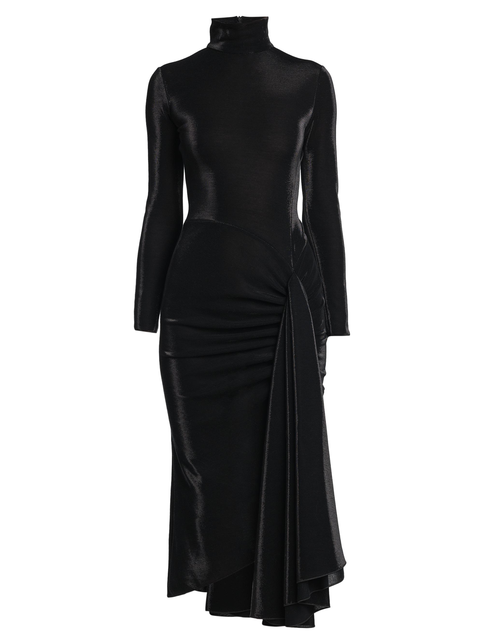 Giorgio Armani Women's Draped Jersey Dress - Nero
