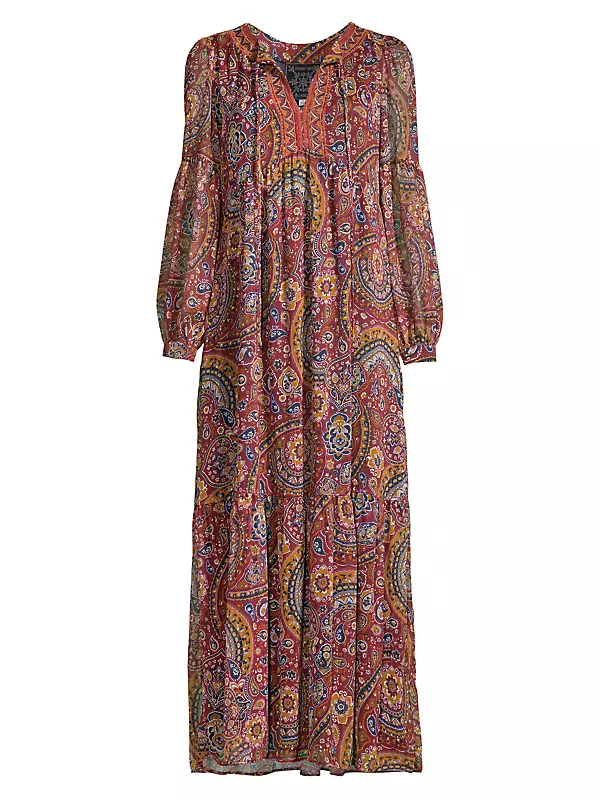 Delta Paisley-Print Maxi Dress