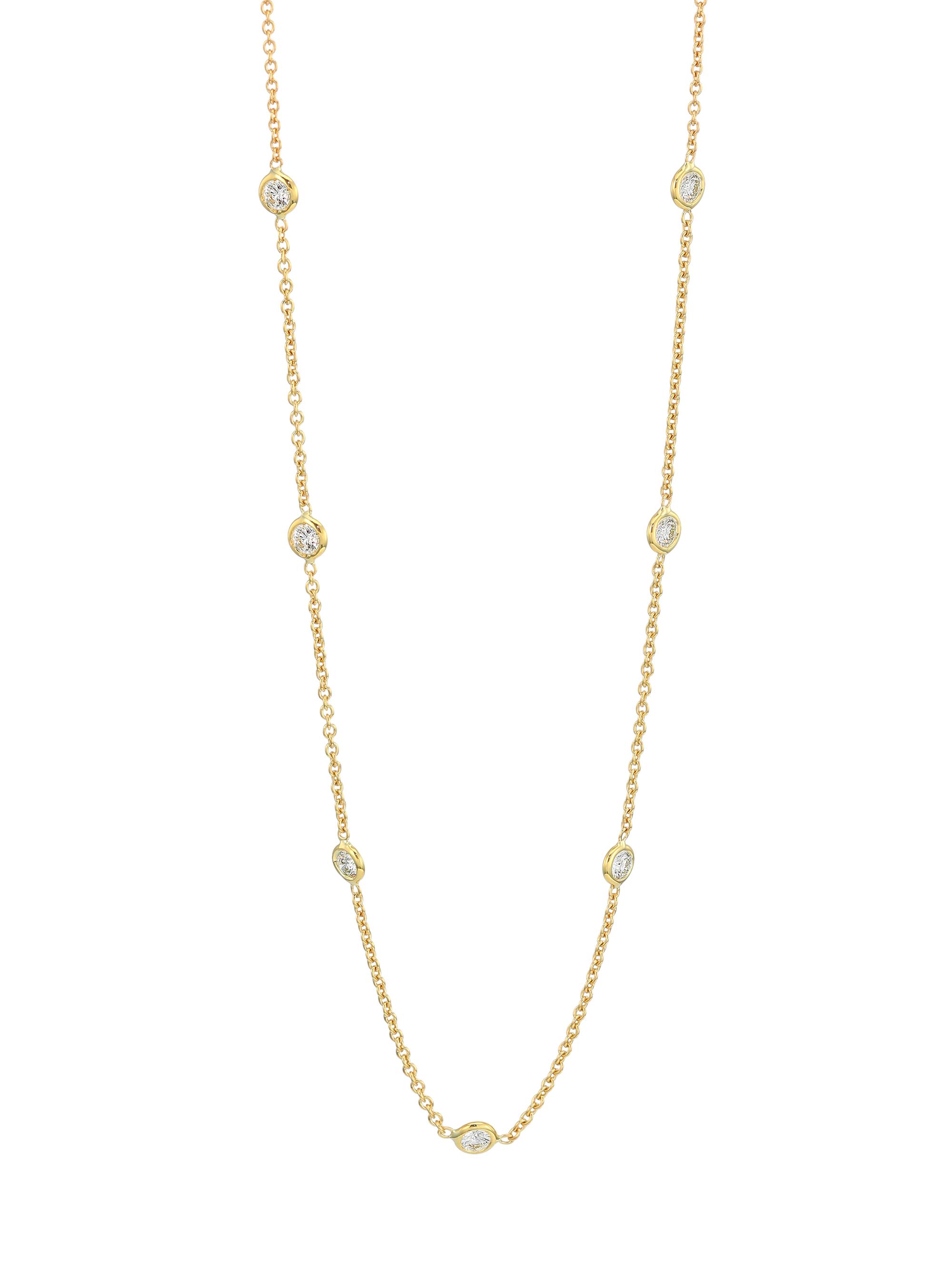 Roberto Coin Women's K Yellow Gold & 0.7 TCW Diamond Station Necklace - Yellow Gold