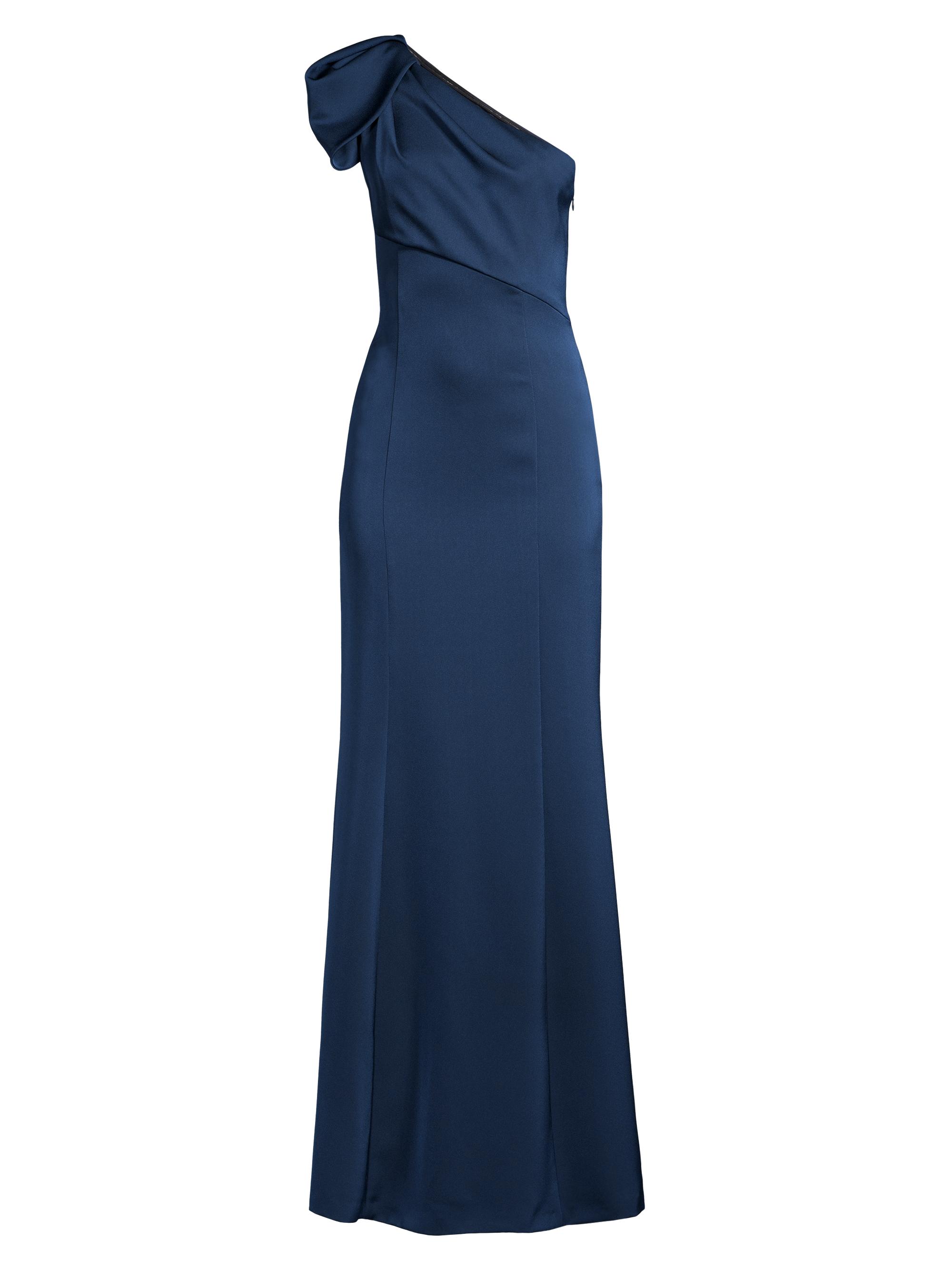 Aidan Mattox Women's One-Shoulder Mermaid Gown - Twilight Blue