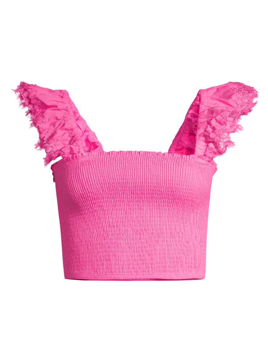 Peixoto Women's Mariel Smocked Tank Top In Pink