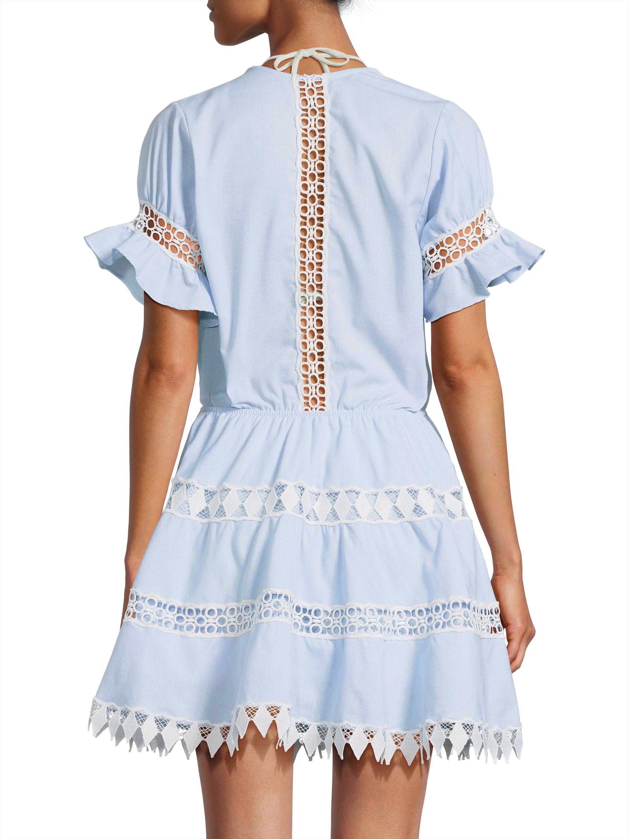 Peixoto | Blue white | Women's Ora Embroidered Mini Dress - Blue