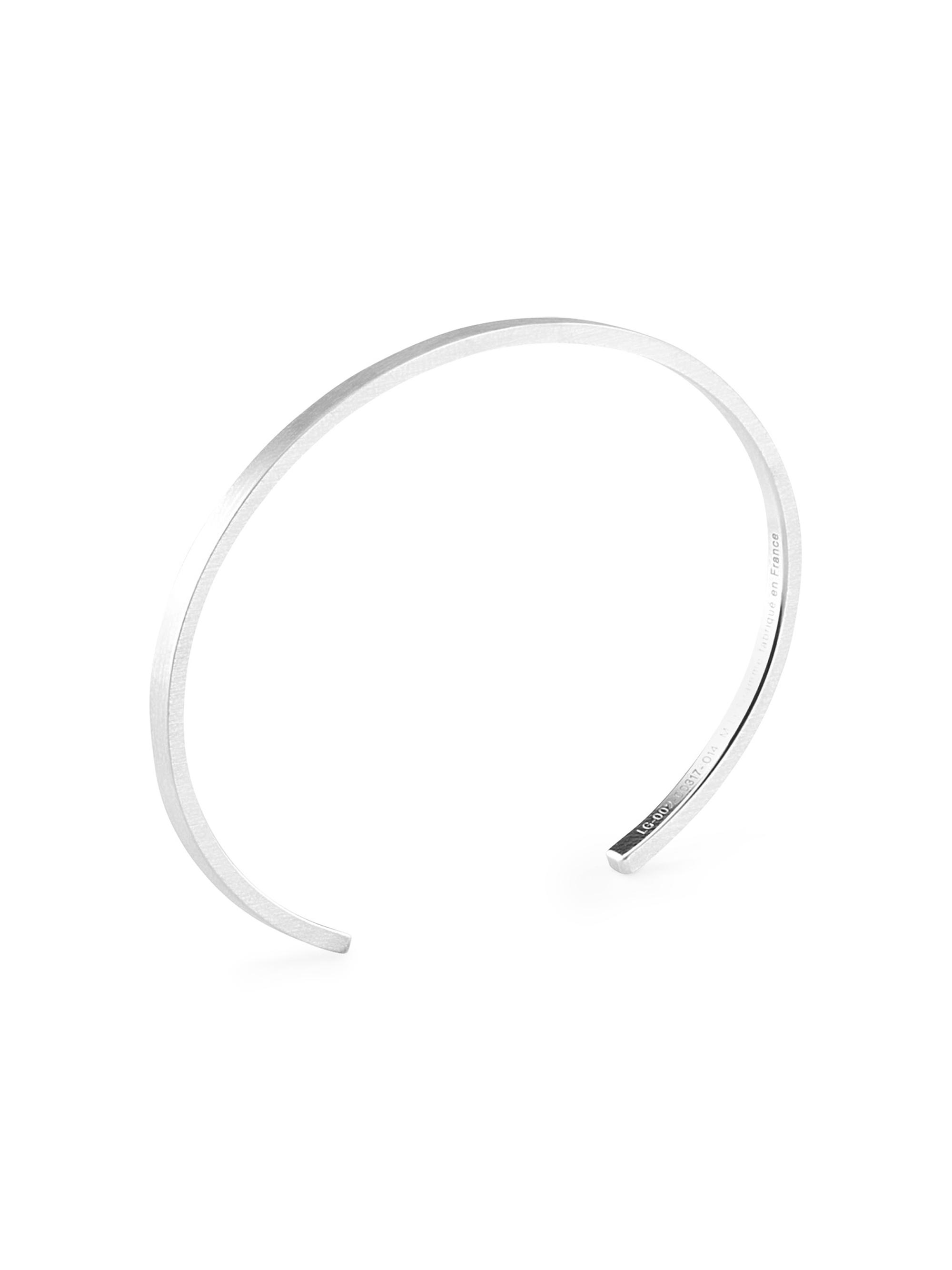 Le Gramme Unisex 7G Polished Sterling Silver Ribbon Bracelet