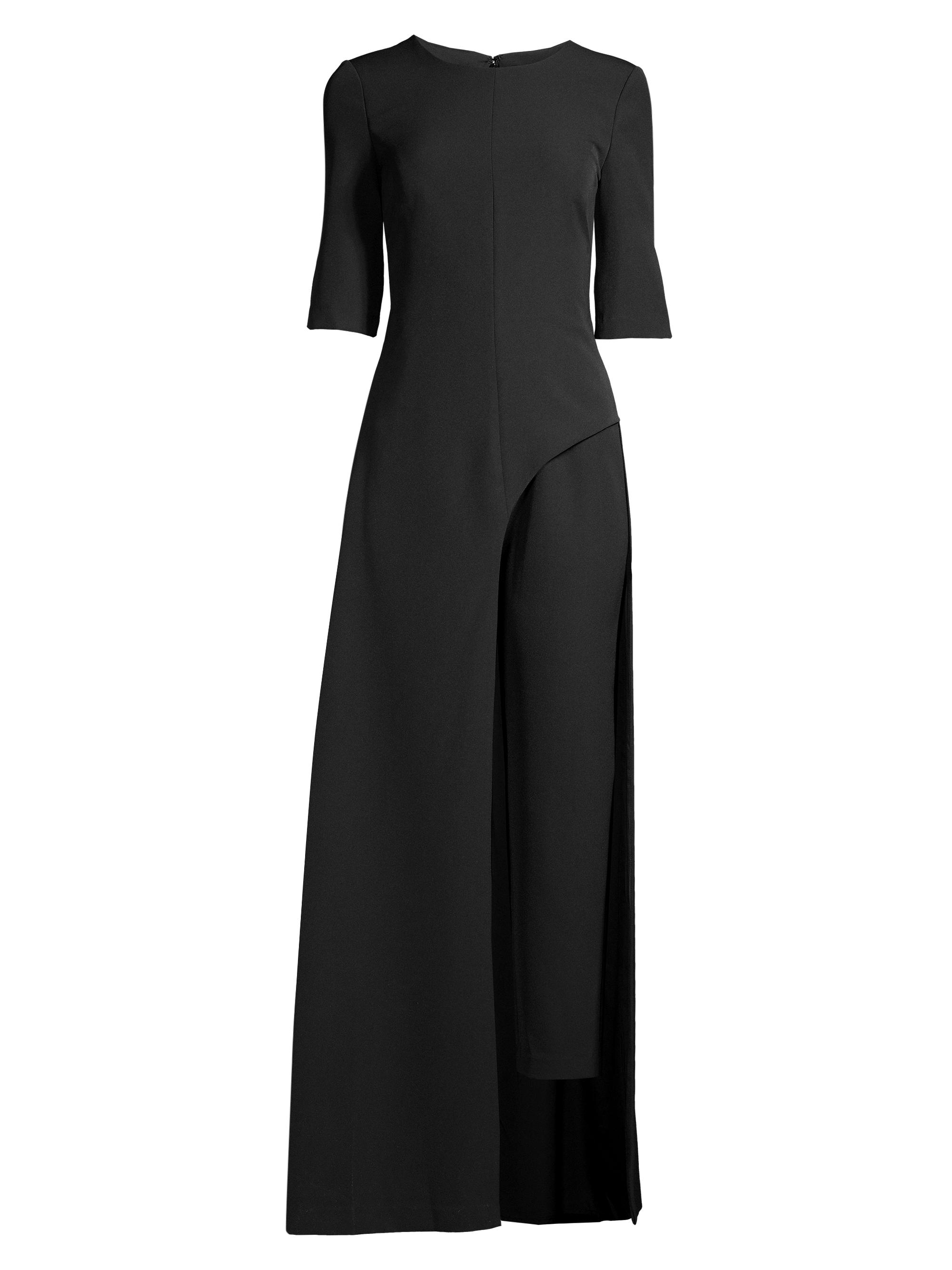 Kay Unger Women's Davina Stretch-Crepe Jumpsuit - Black