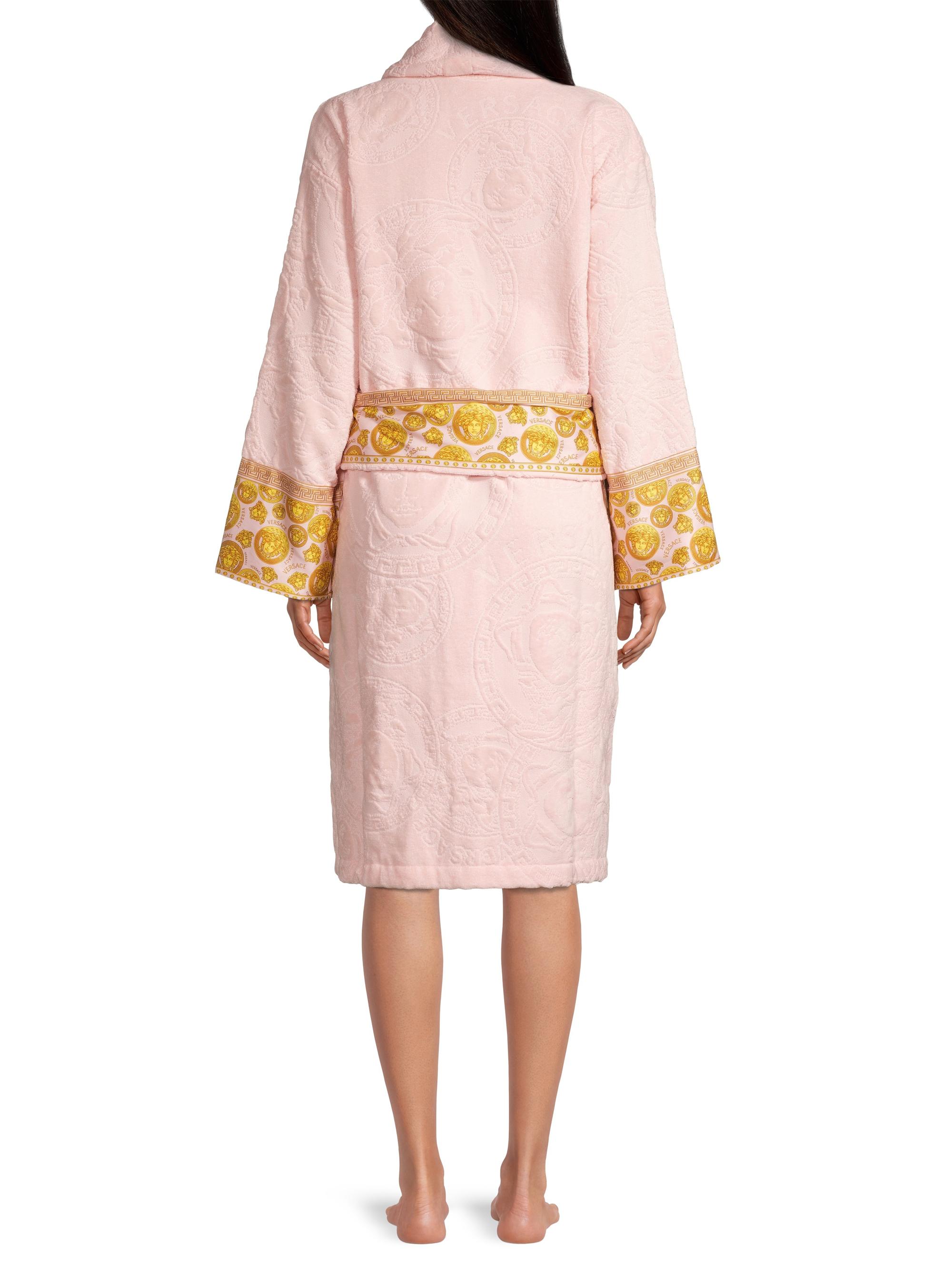 open lace back dress 2005 Versace Couture Runway Pink Beaded Stretch Silk High-Low Gown