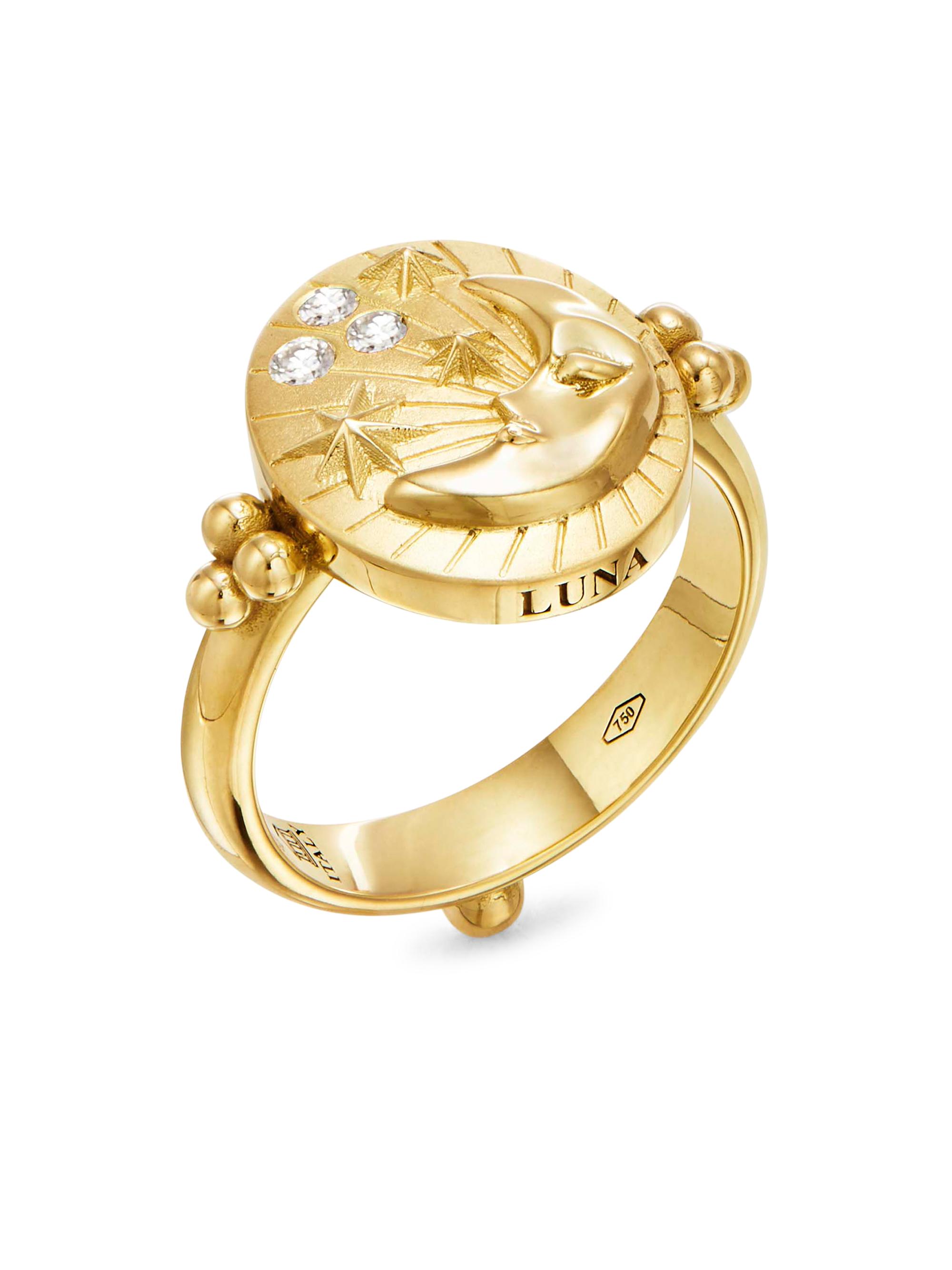 Temple St. Clair Women's Luna 18K Yellow Gold & Diamond Ring - Yellow Gold