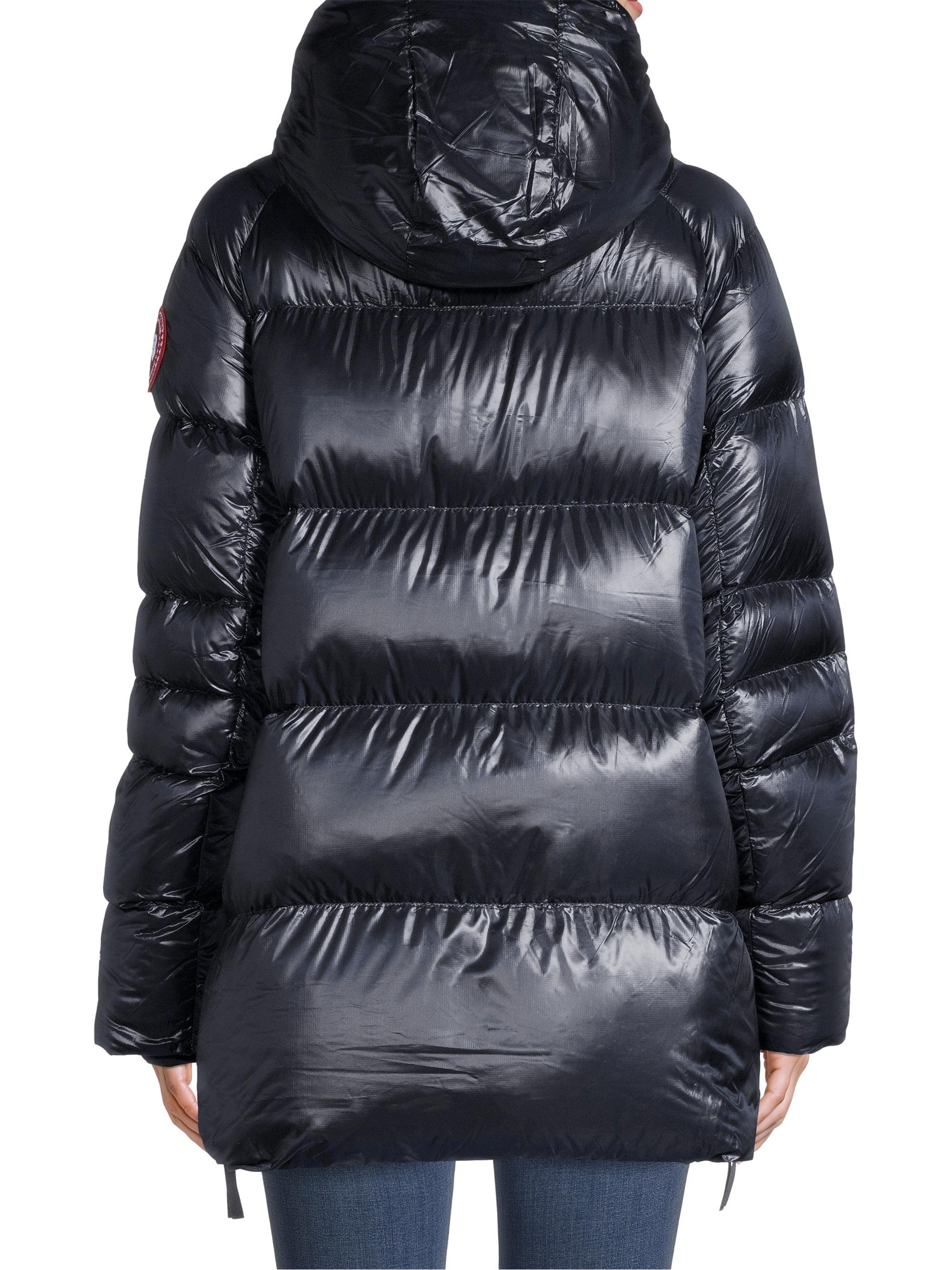 Canada Goose logo-patch down puffer jacket - Black