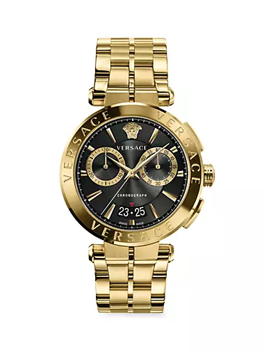 Aion Chrono IP Yellow Gold Chronograph Bracelet Watch